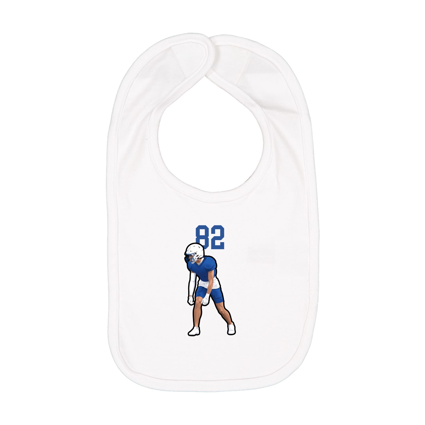 Infant Bib — Number Top in White