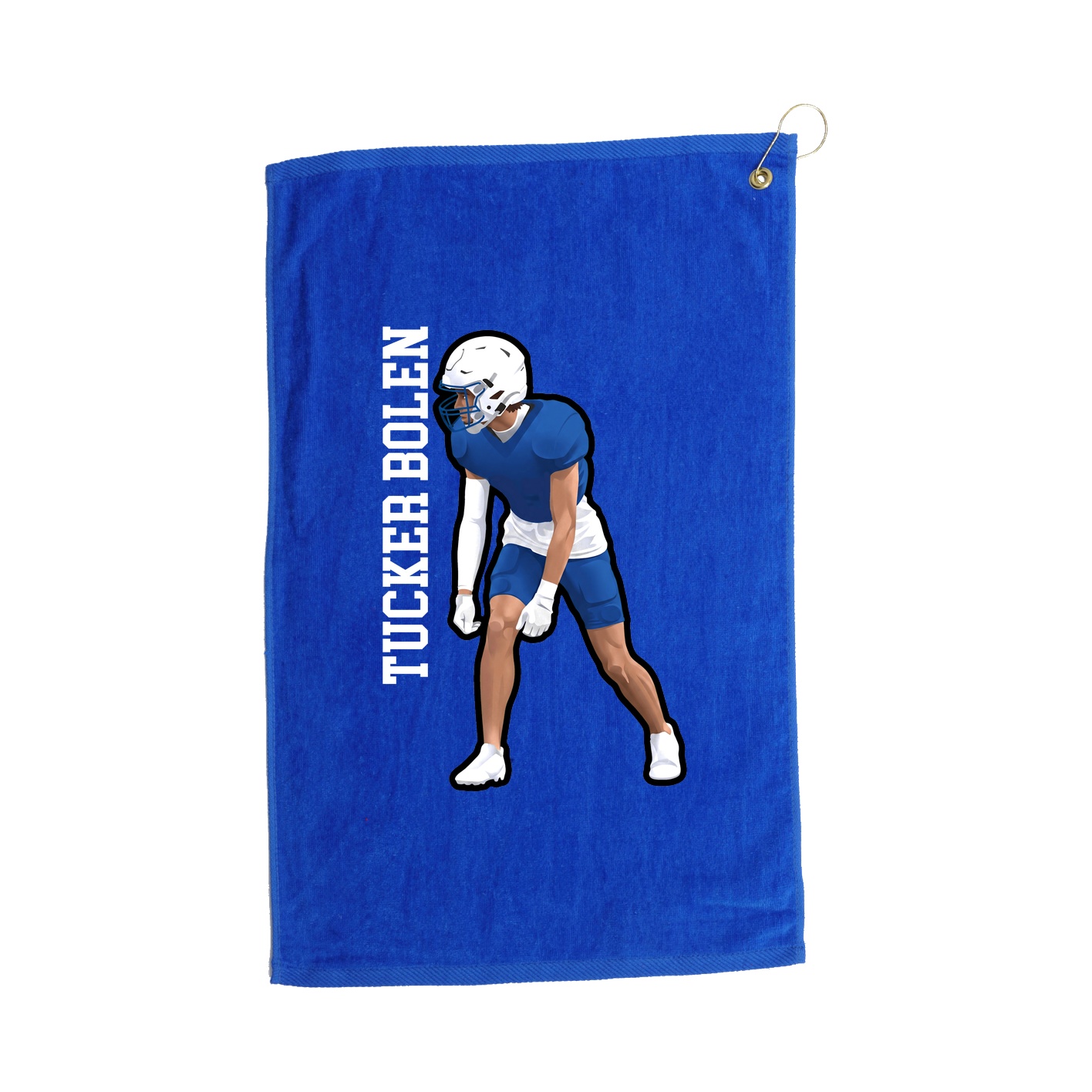 Golf Towel — Name Vertical in Royal