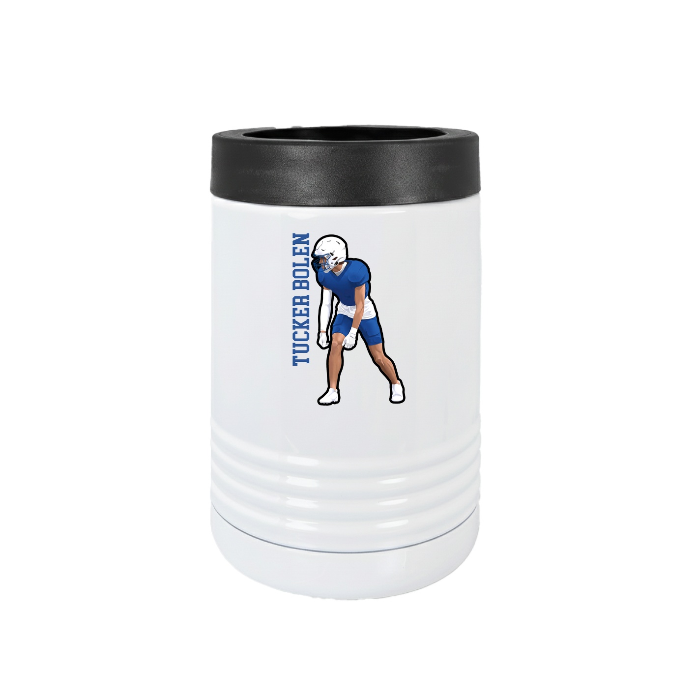 Beverage Holder — Name Vertical in White