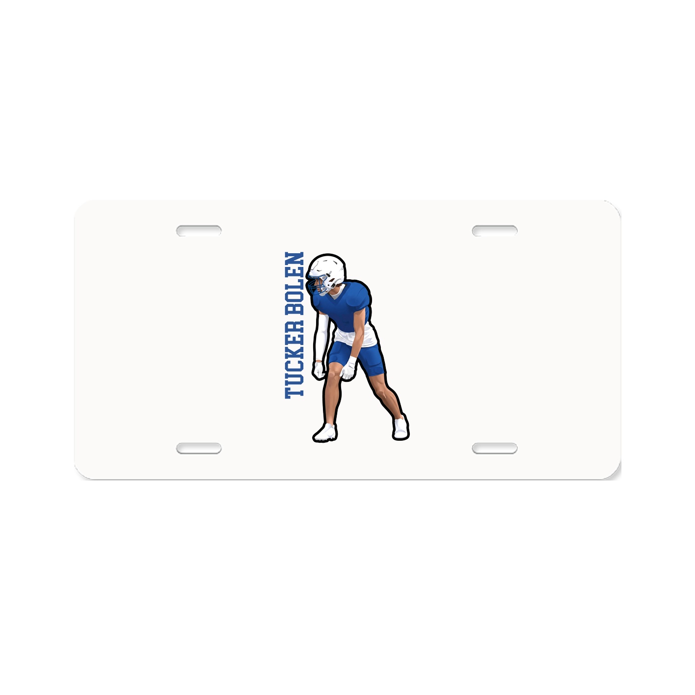 License Plate — Name Vertical in Classic