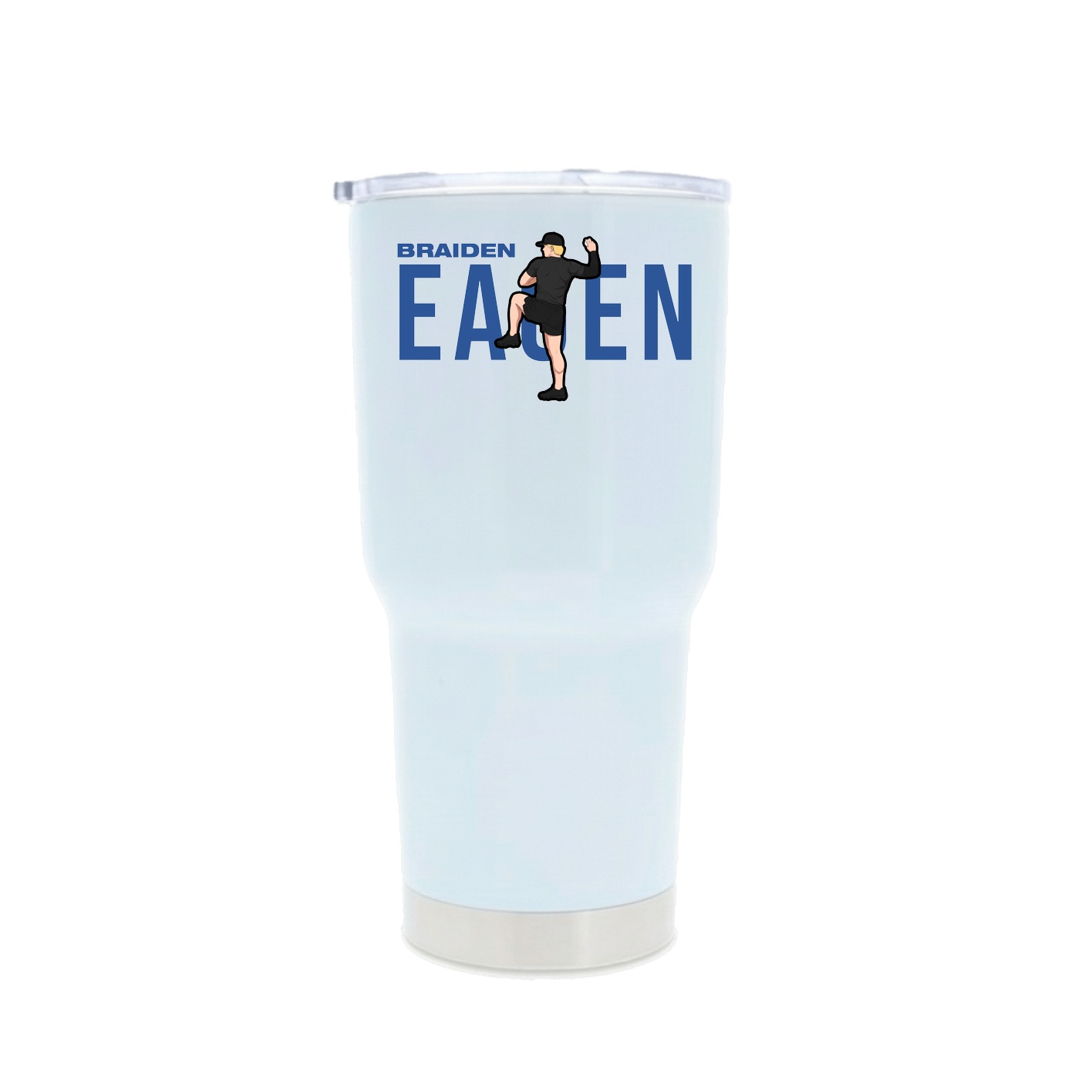 30oz Stainless Steel Tumbler — Player Name in White