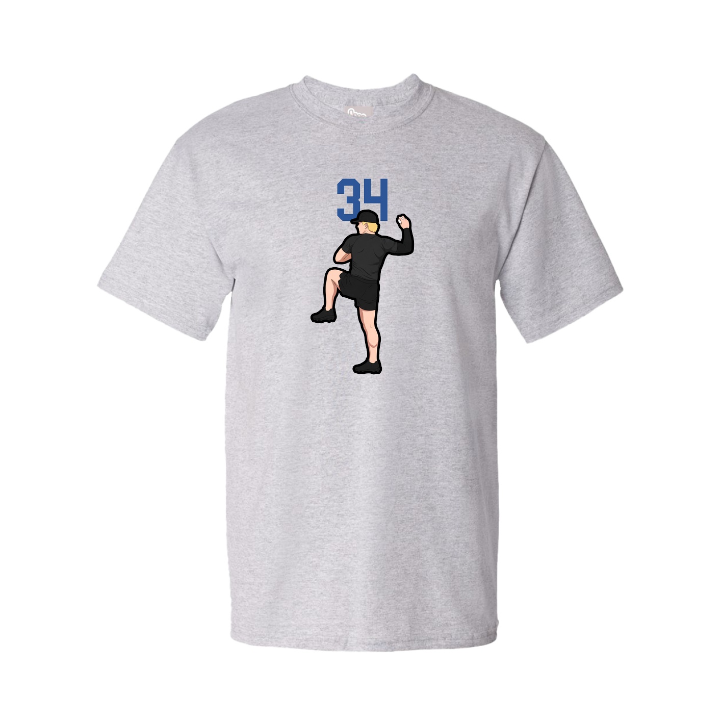 Youth Tee — Number Top in Grey