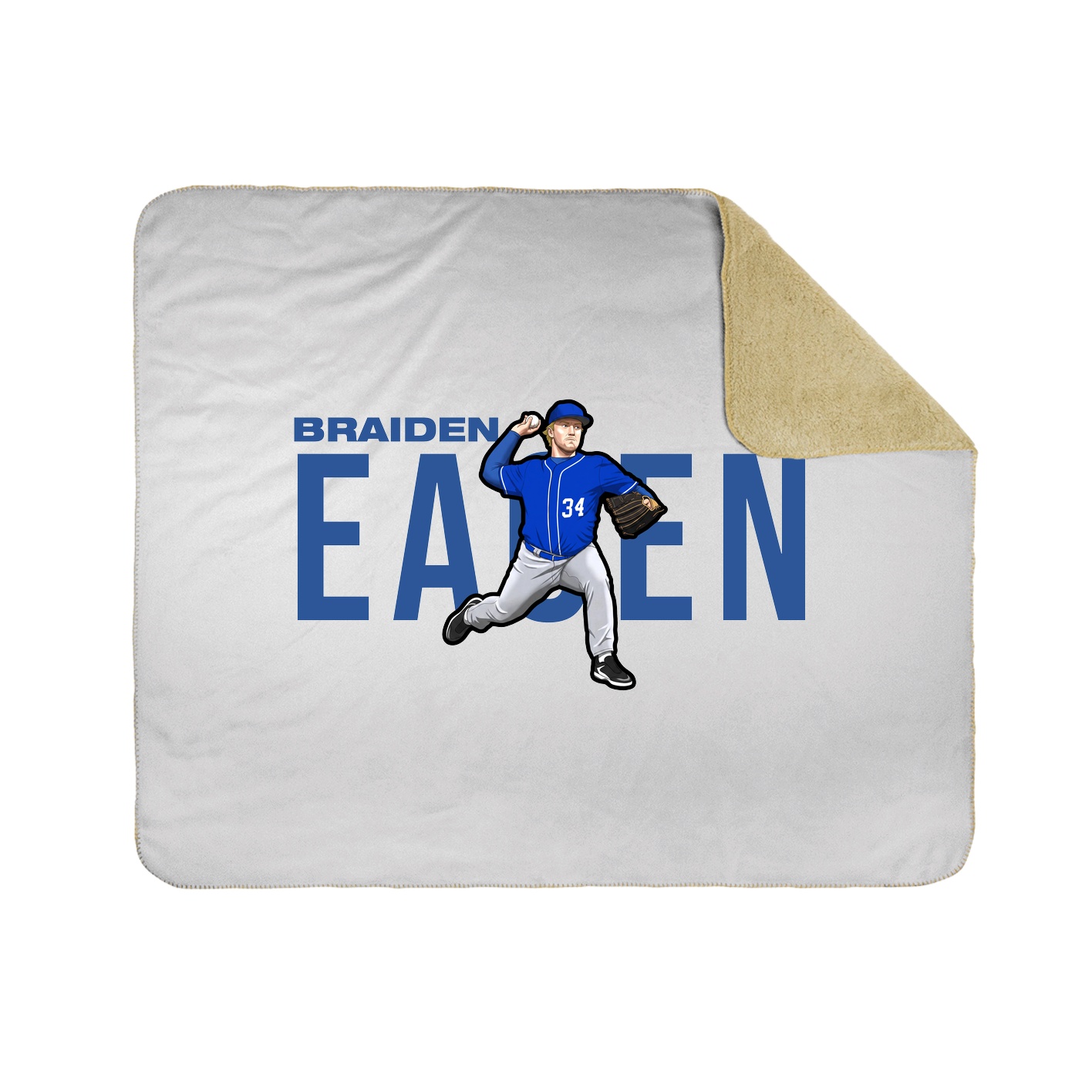 Throw Blanket — Player Name in White