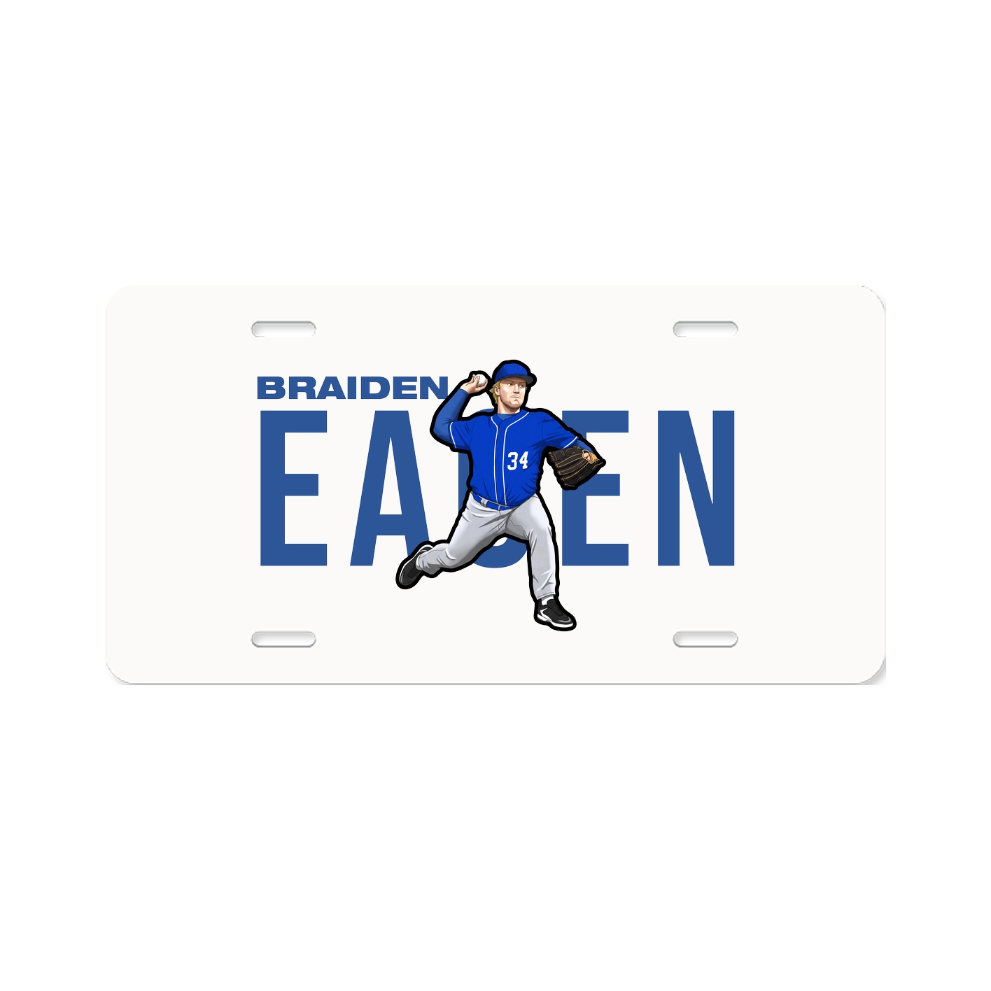 License Plate — Player Name in Classic