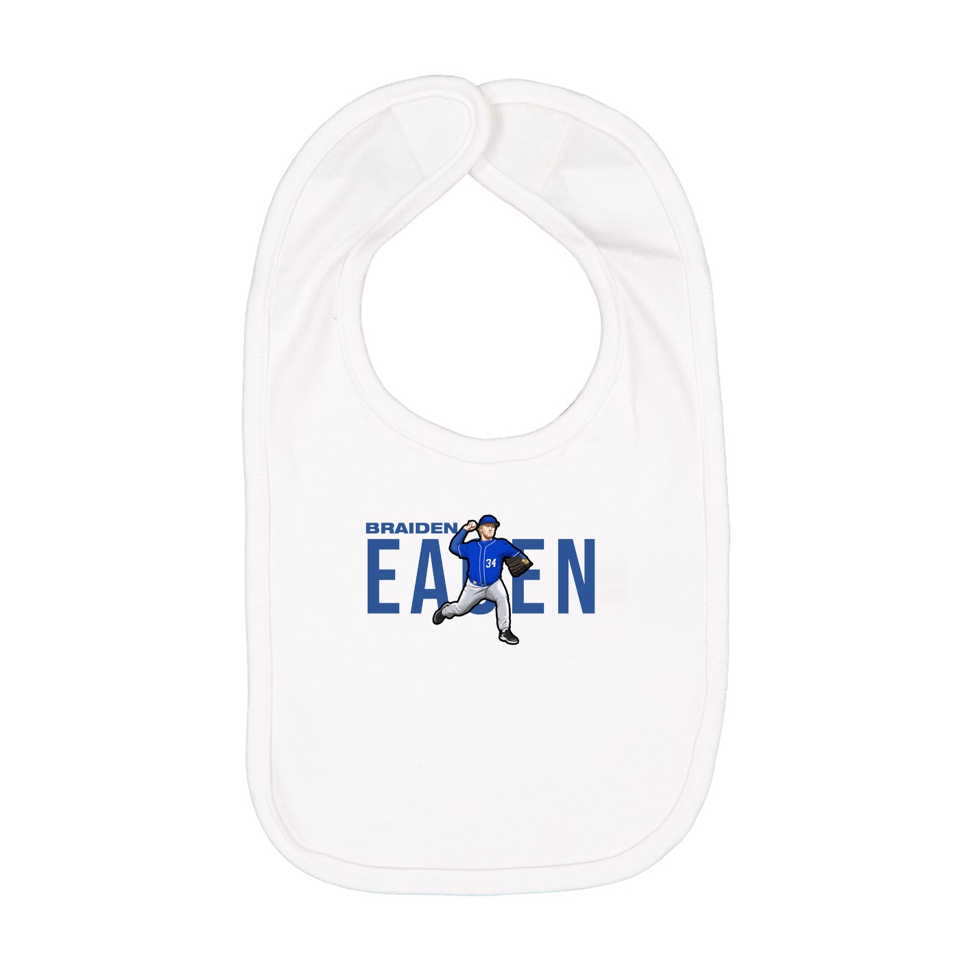 Infant Bib — Player Name in White
