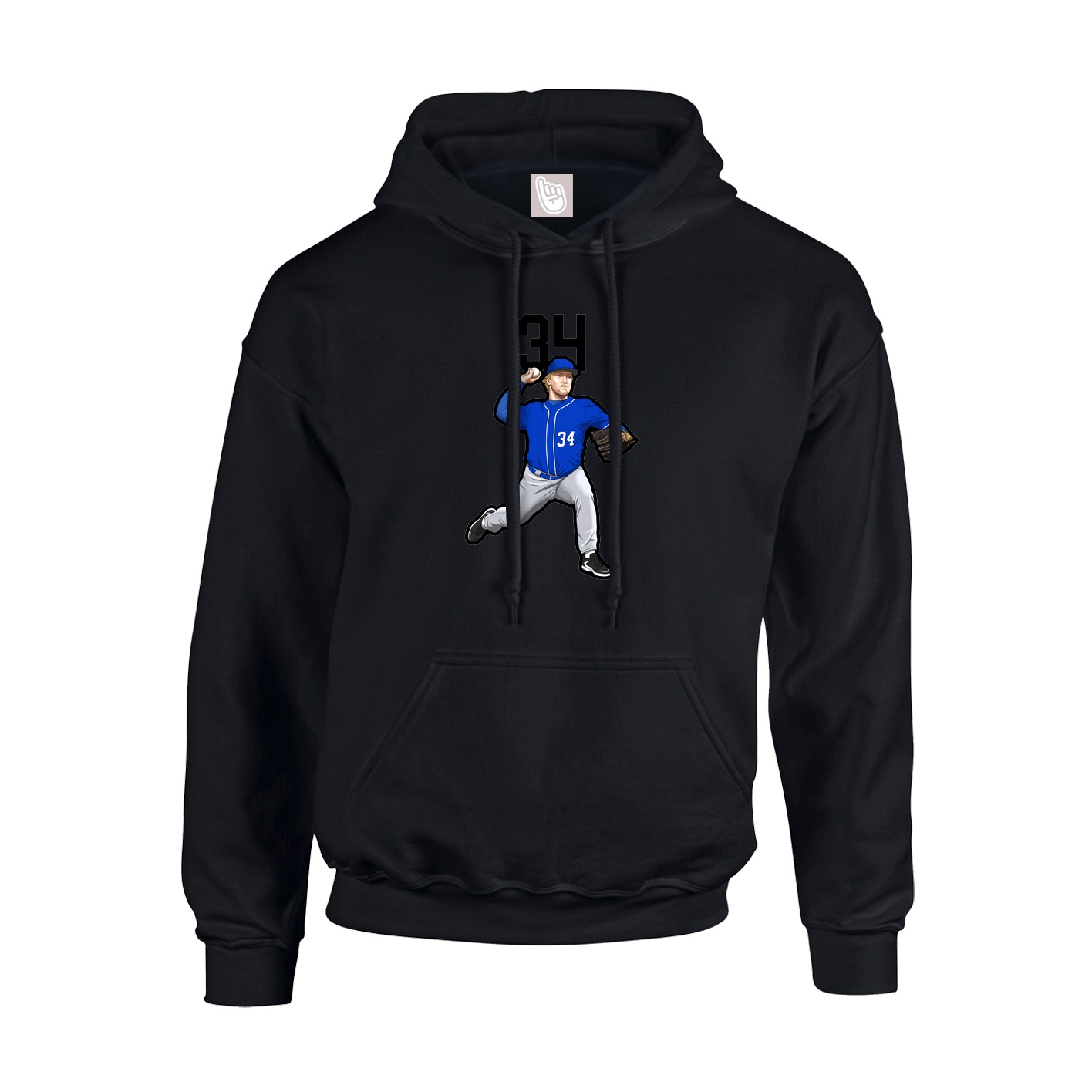 Hoodie — Number Top in Black