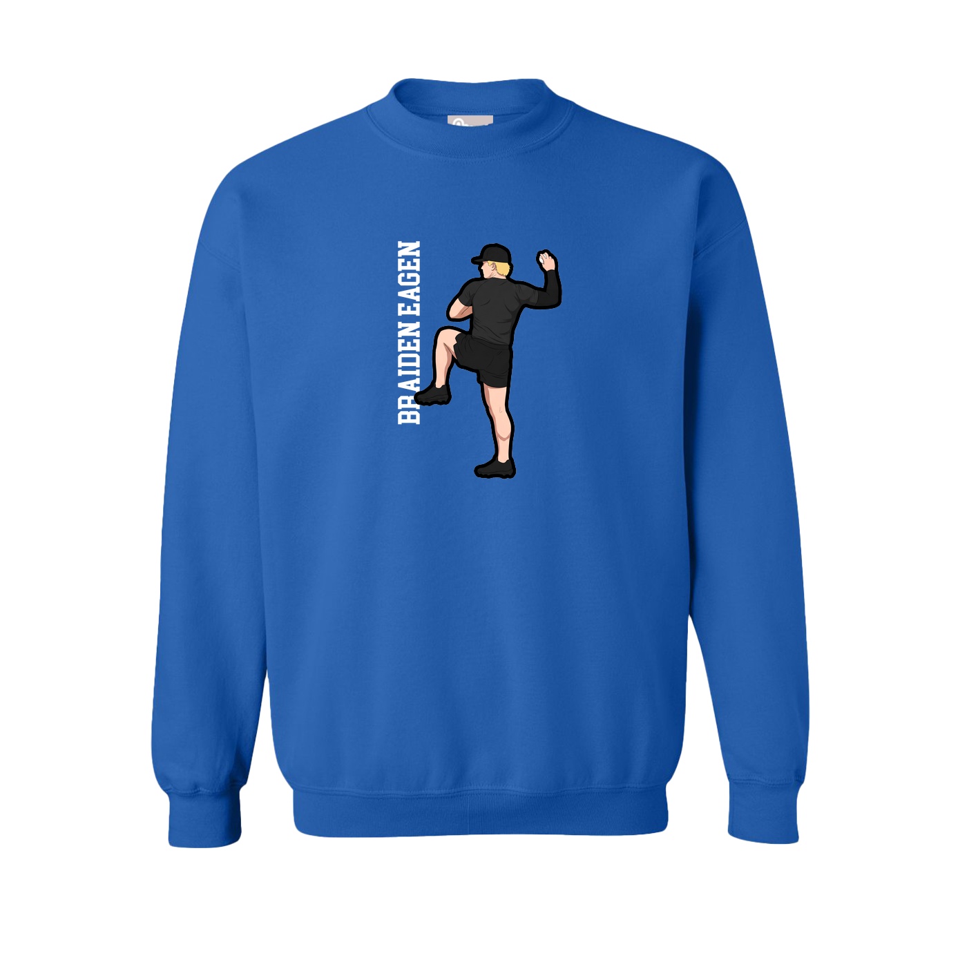 Fleece Crew — Name Vertical in Royal