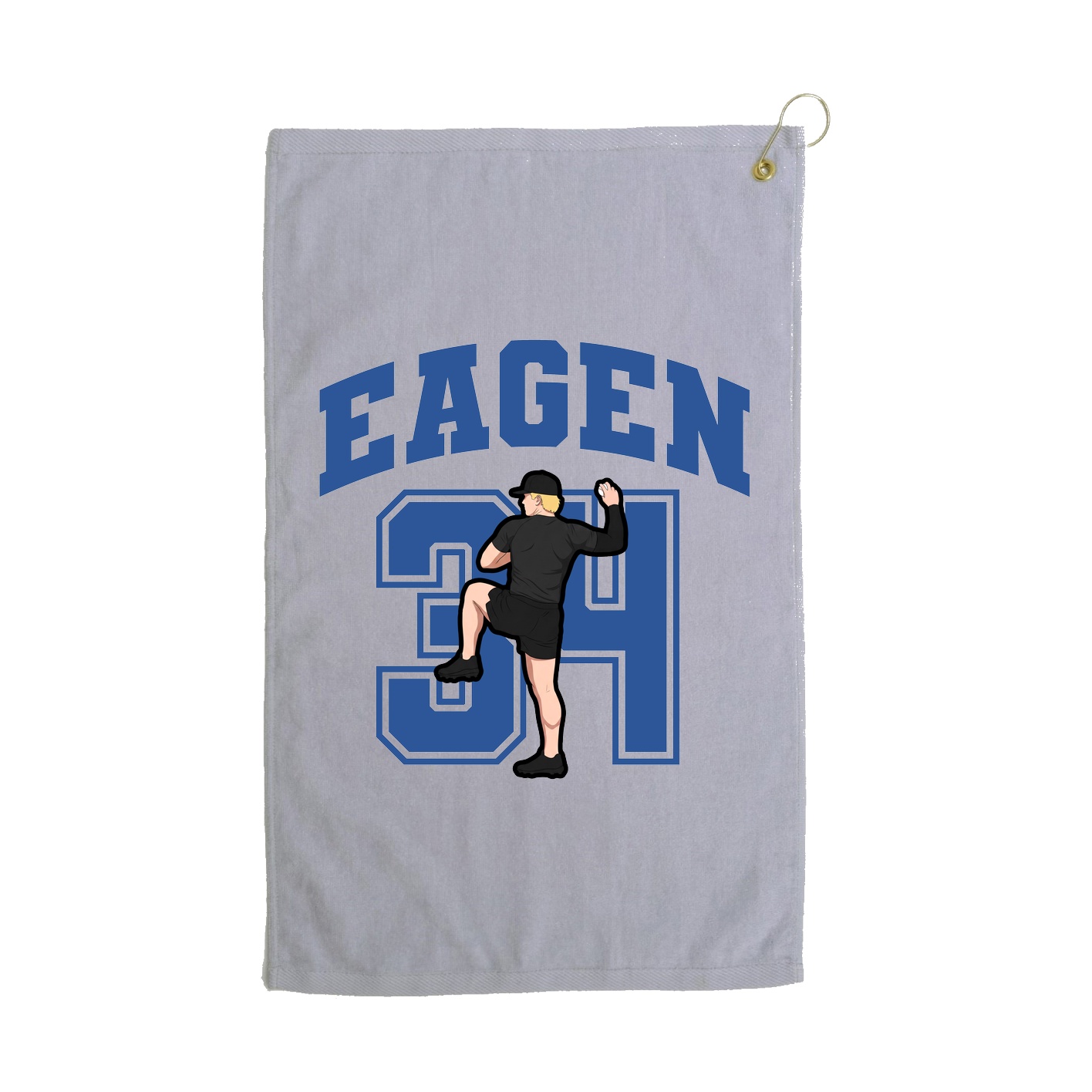 Golf Towel — Number in Grey