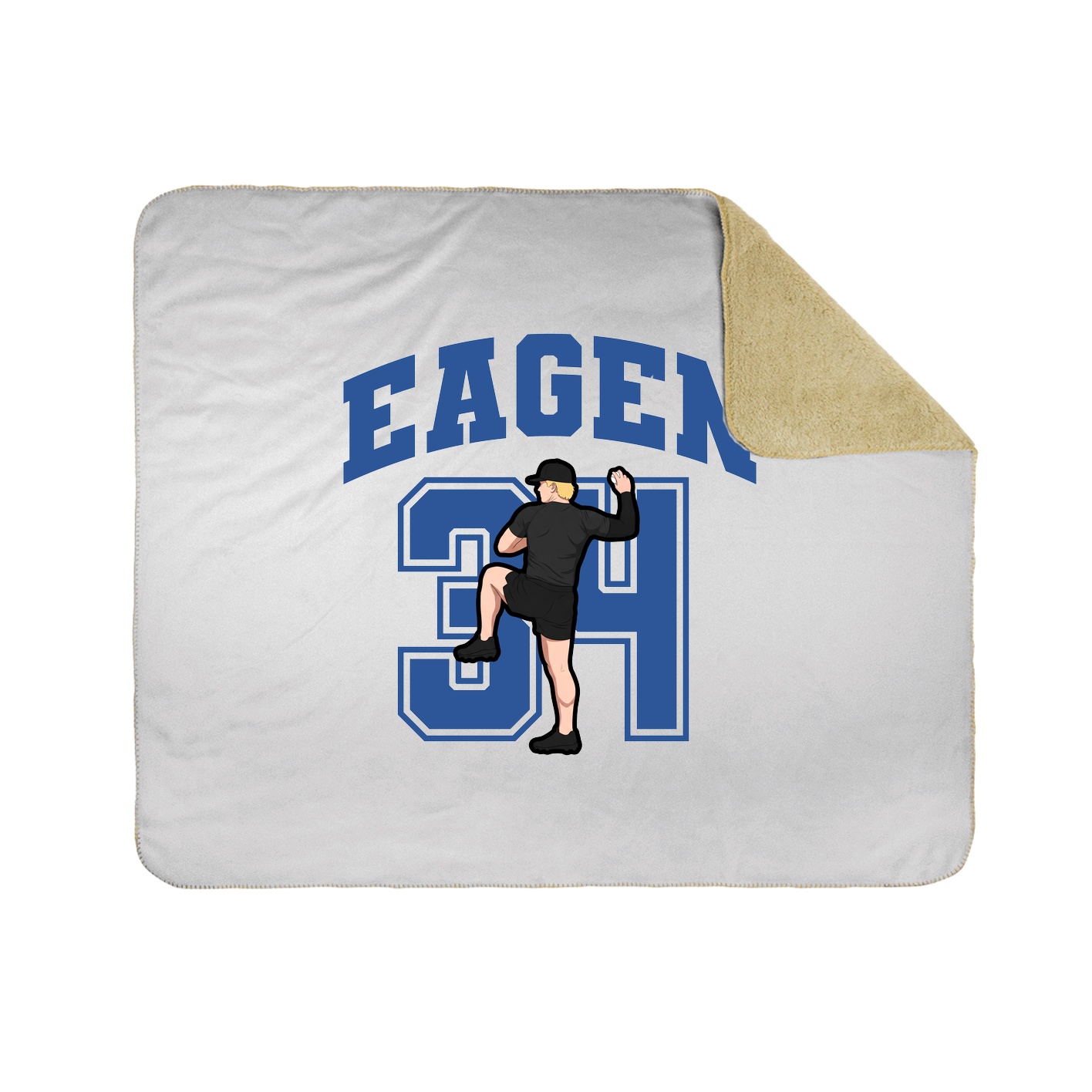 Throw Blanket — Number in White