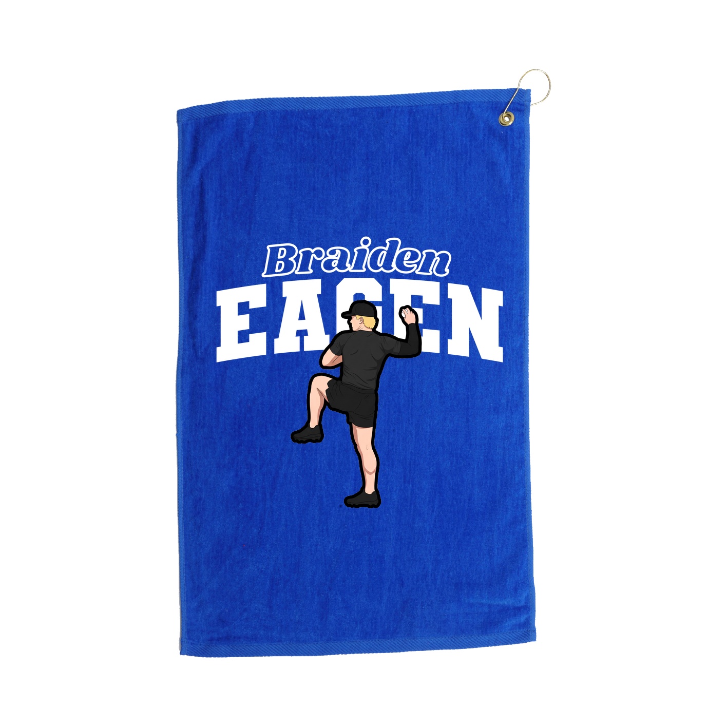 Golf Towel — Name Arch in Royal