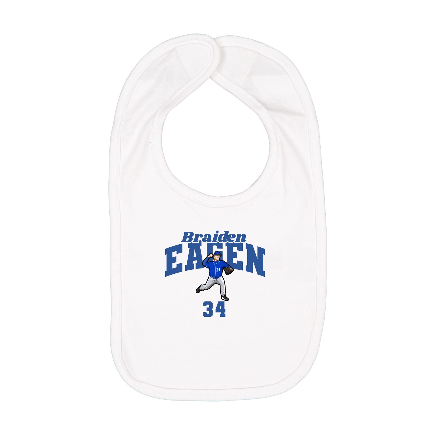 Infant Bib — Signature Arch in White