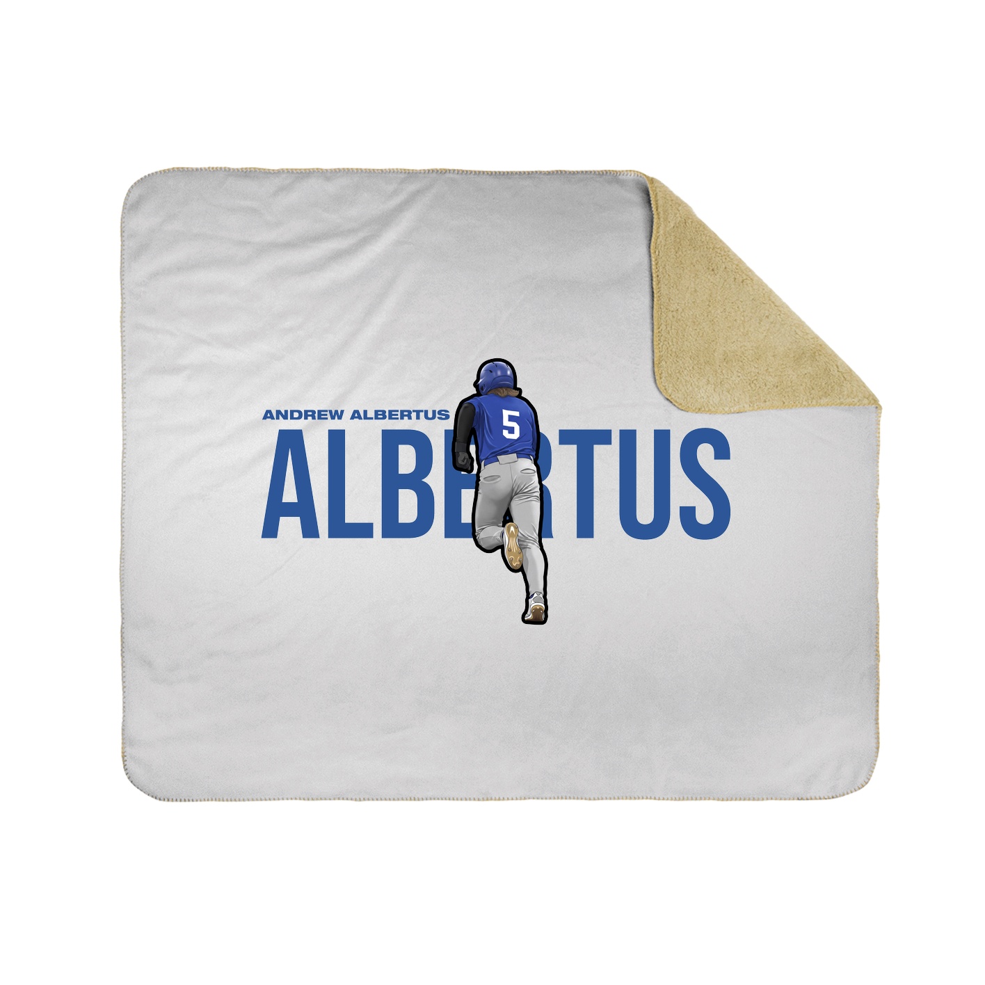 Throw Blanket — Player Name in White