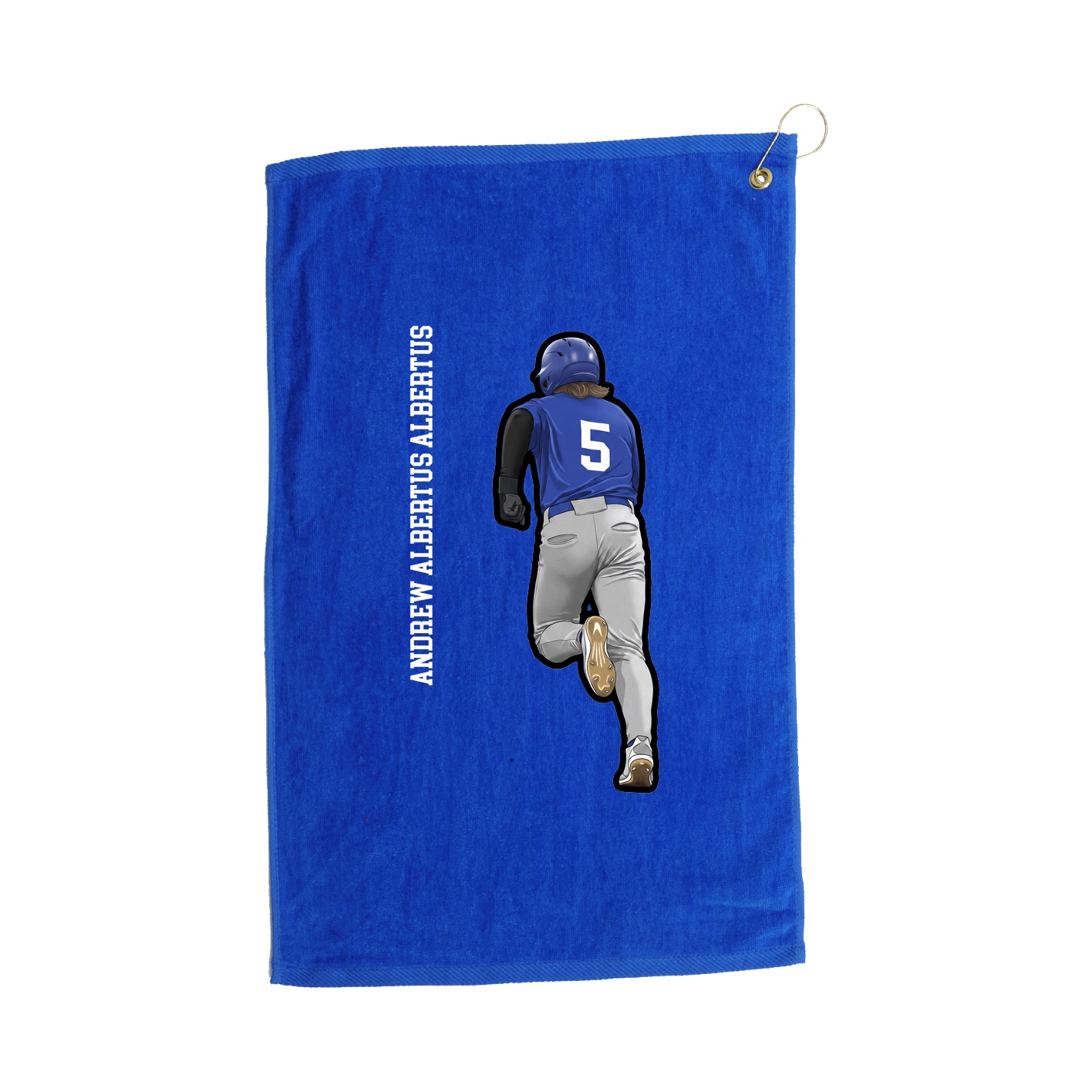 Golf Towel — Name Vertical in Royal