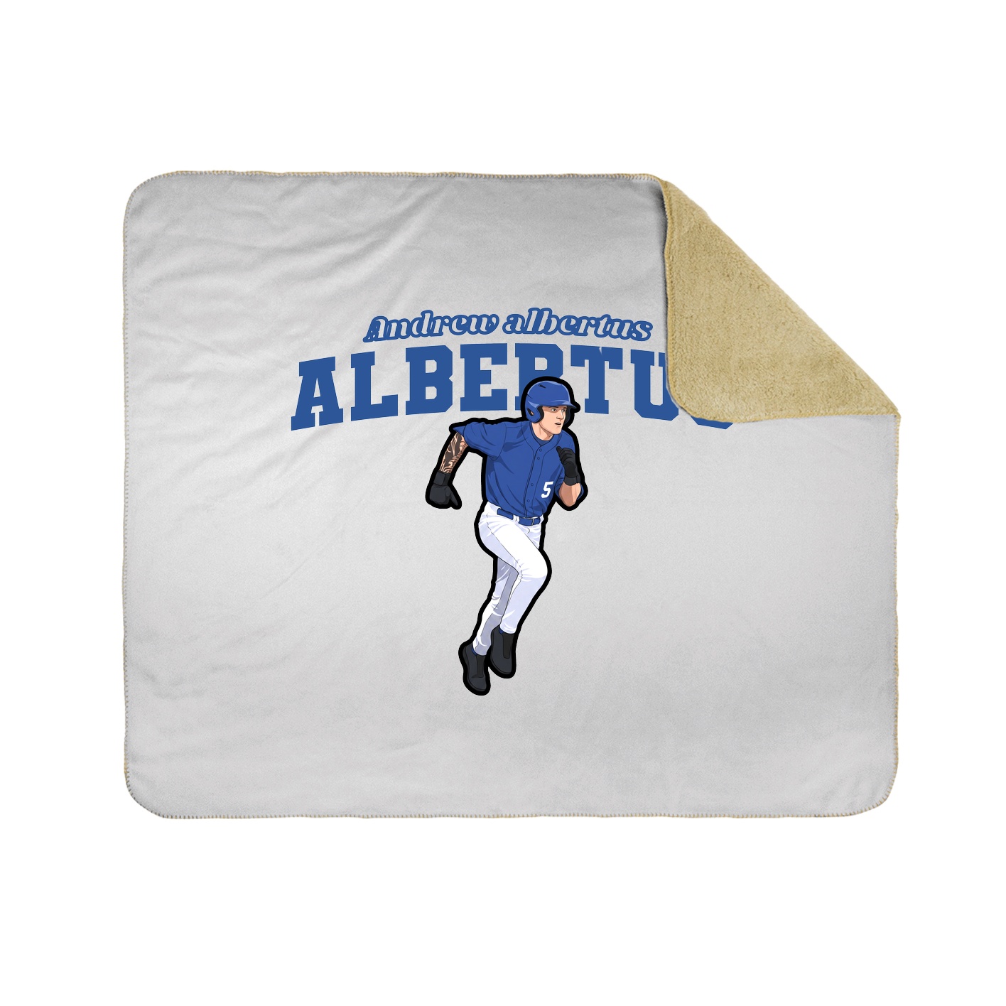 Throw Blanket — Name Arch in White