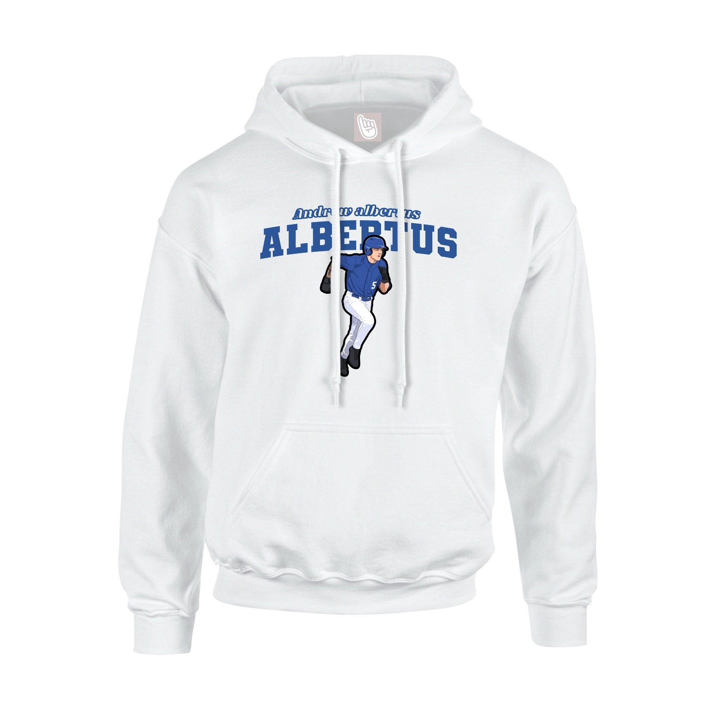 Hoodie — Name Arch in White