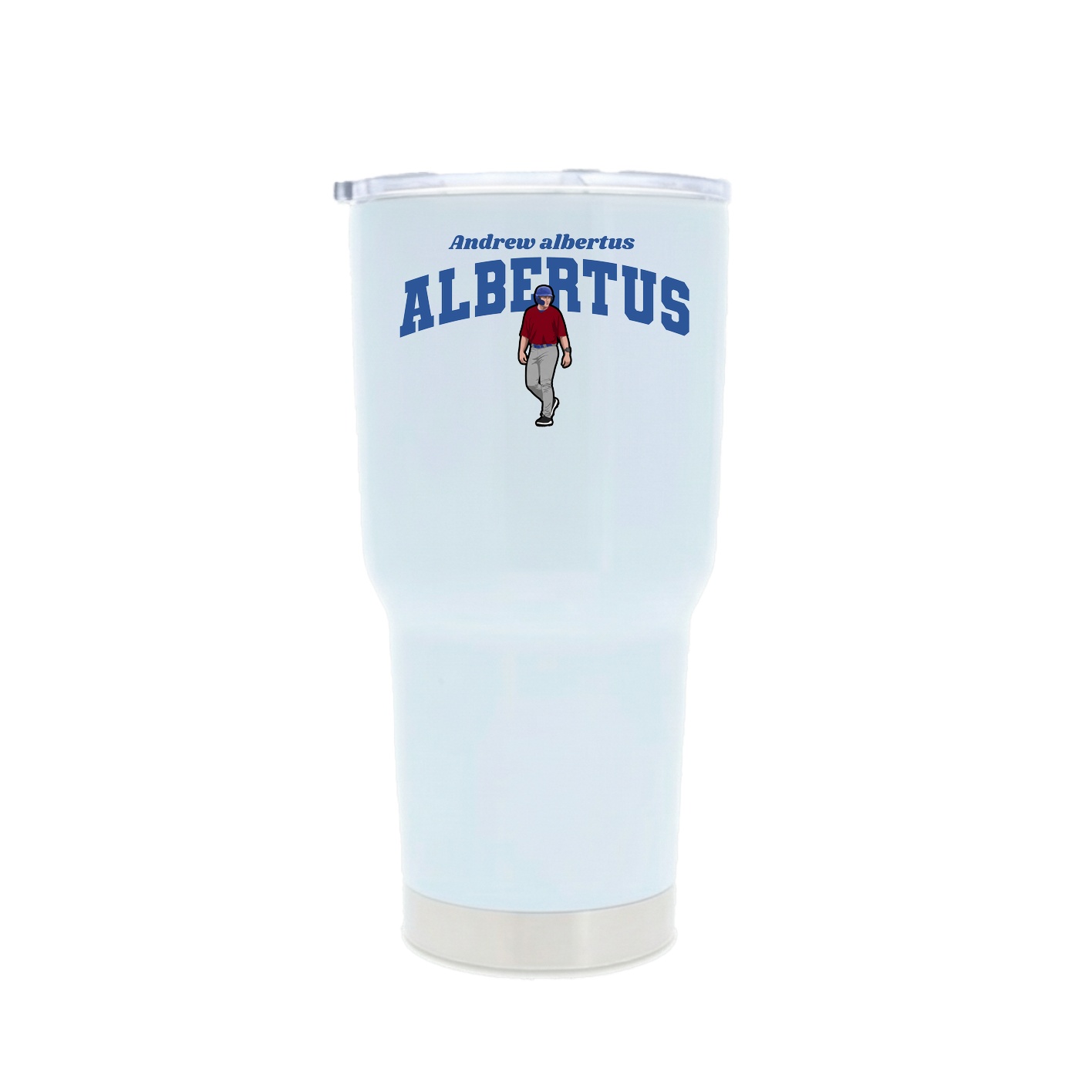 30oz Stainless Steel Tumbler — Signature Arch in White