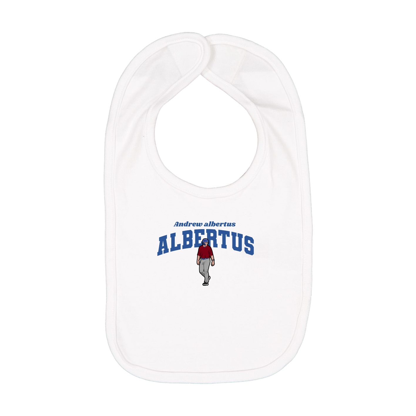 Infant Bib — Signature Arch in White