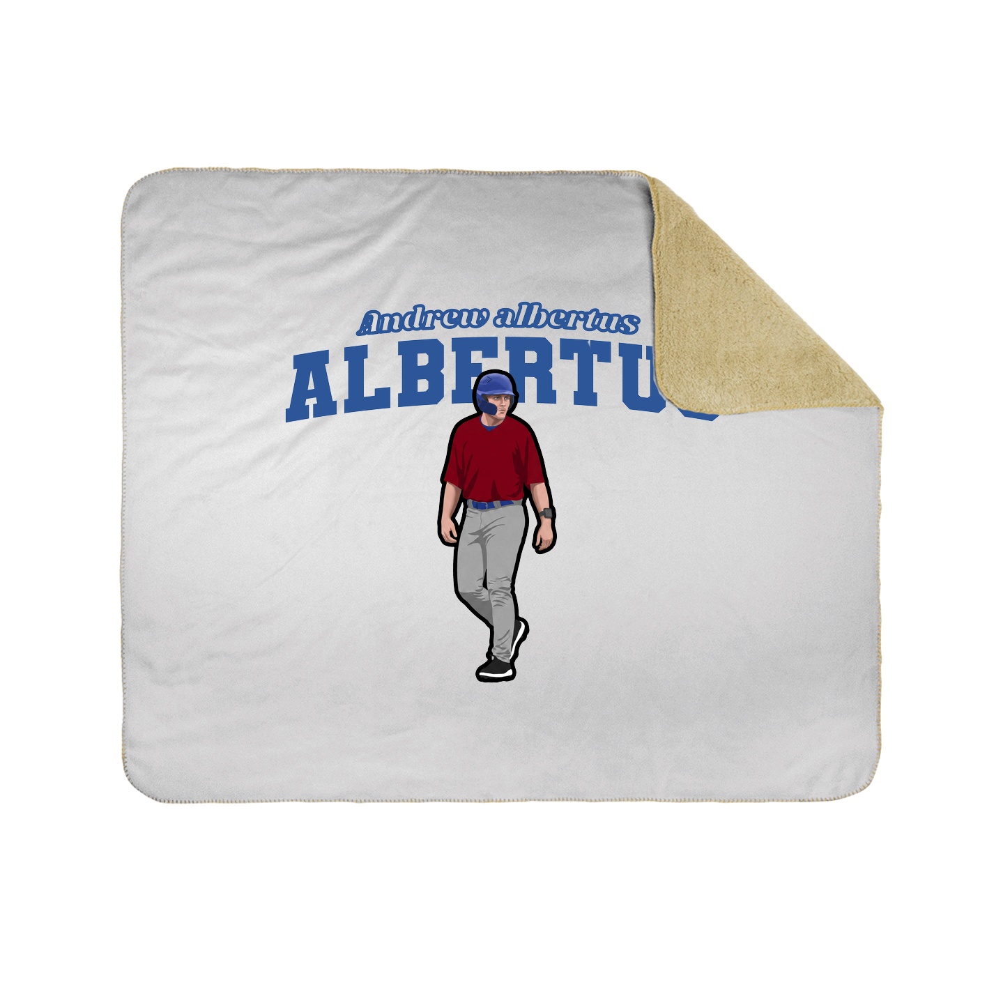 Throw Blanket — Name Arch in White