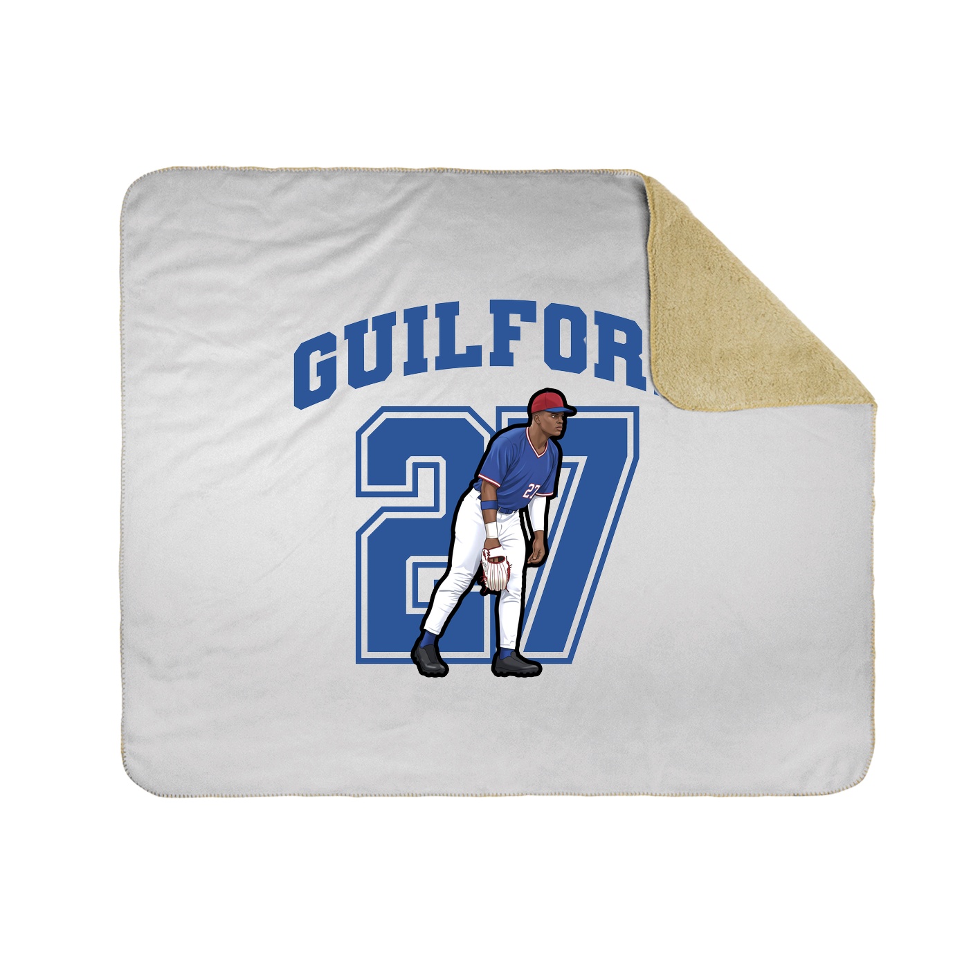 Throw Blanket — Number in White