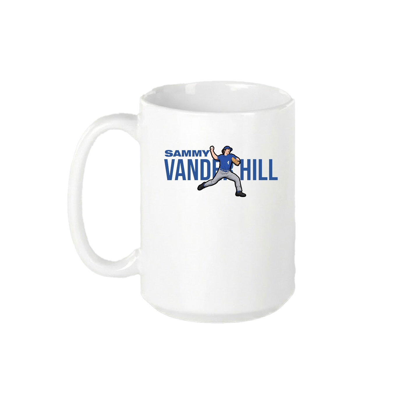 15oz Coffee Mug — Player Name in White