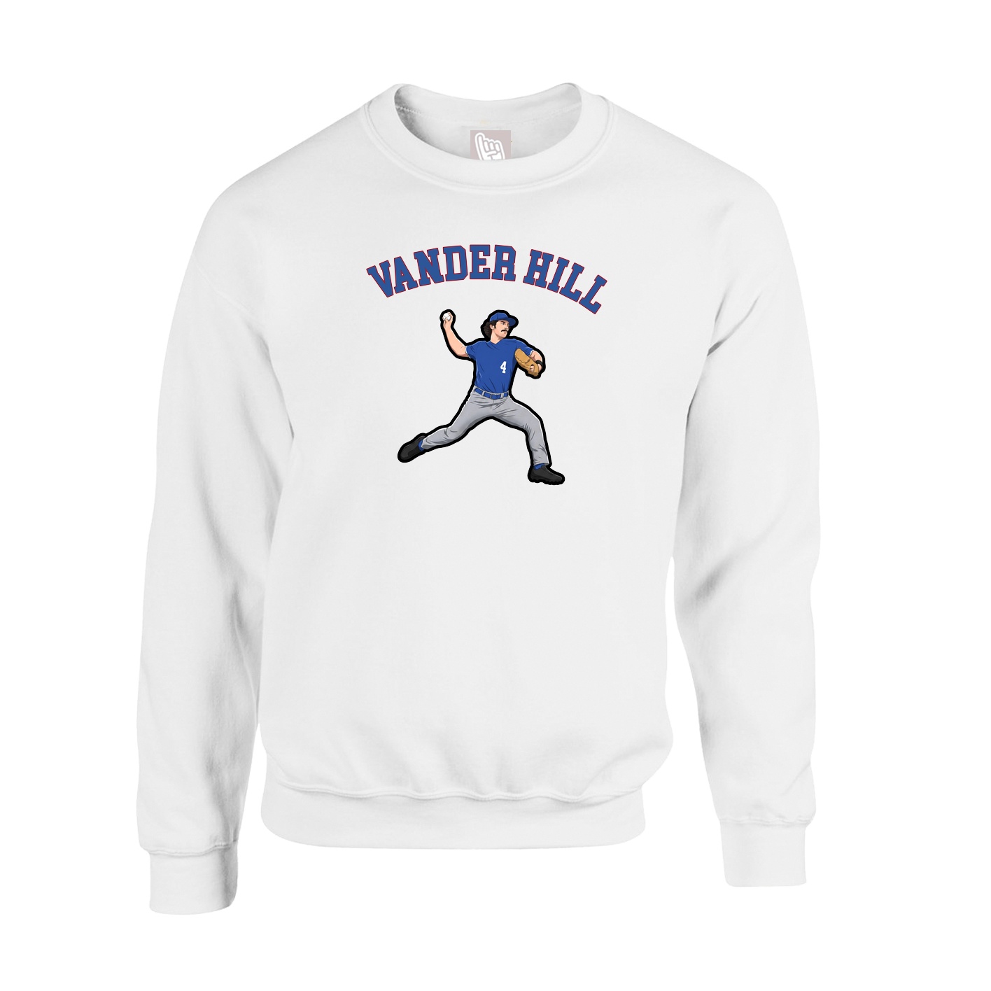 Fleece Crew — Shirsey Arch in White