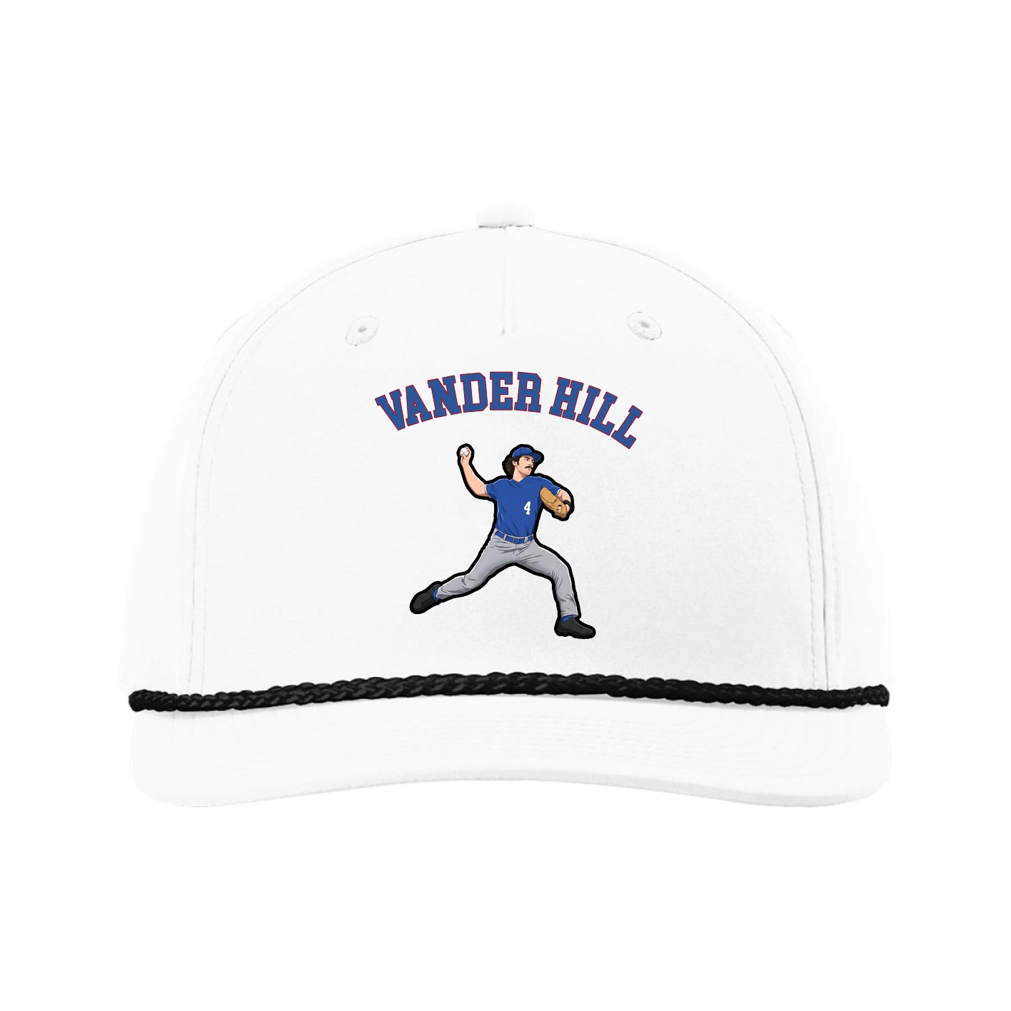 Five-Panel Classic Rope Cap — Shirsey Arch in White