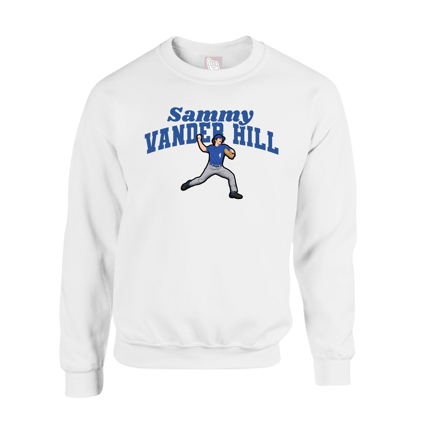 Fleece Crew — Signature Arch in White