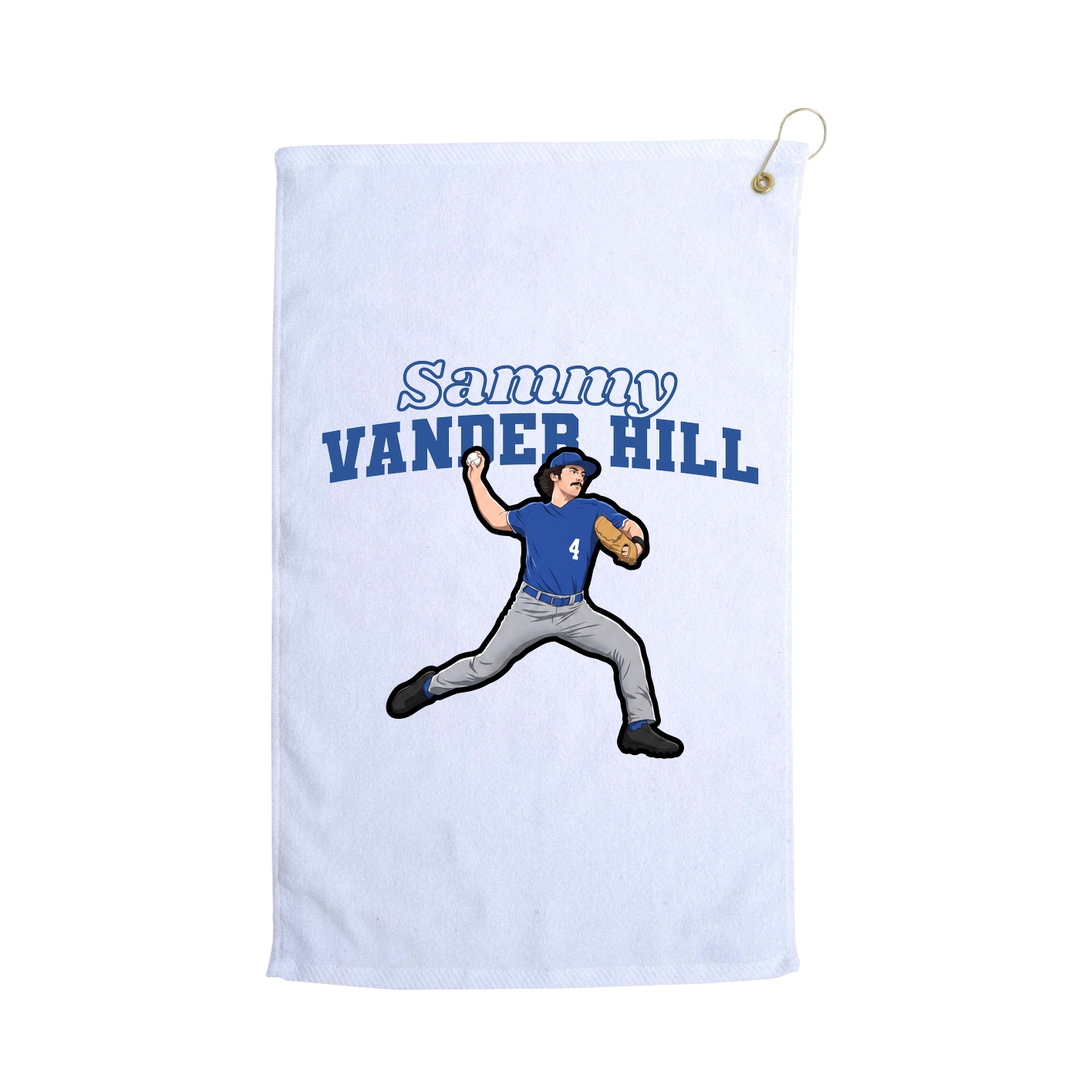Golf Towel — Name Arch in White