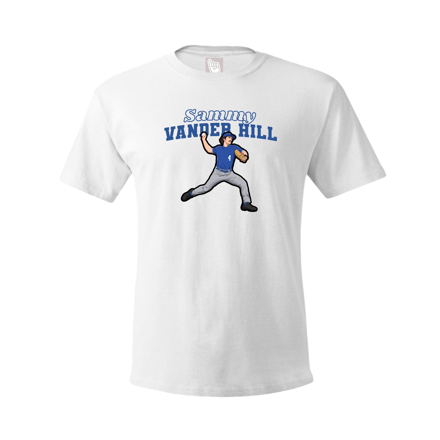 Youth Tee — Name Arch in White