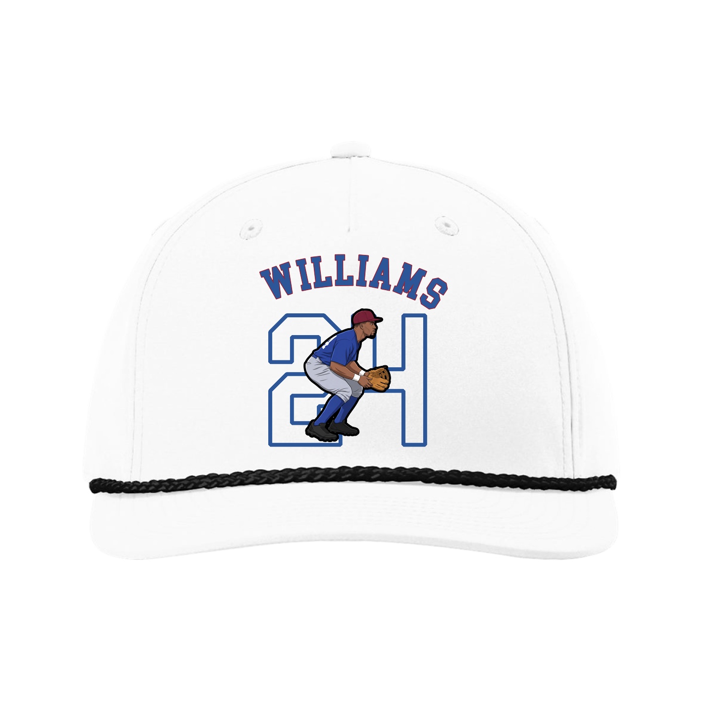 Five-Panel Classic Rope Cap — Shirsey Arch in White