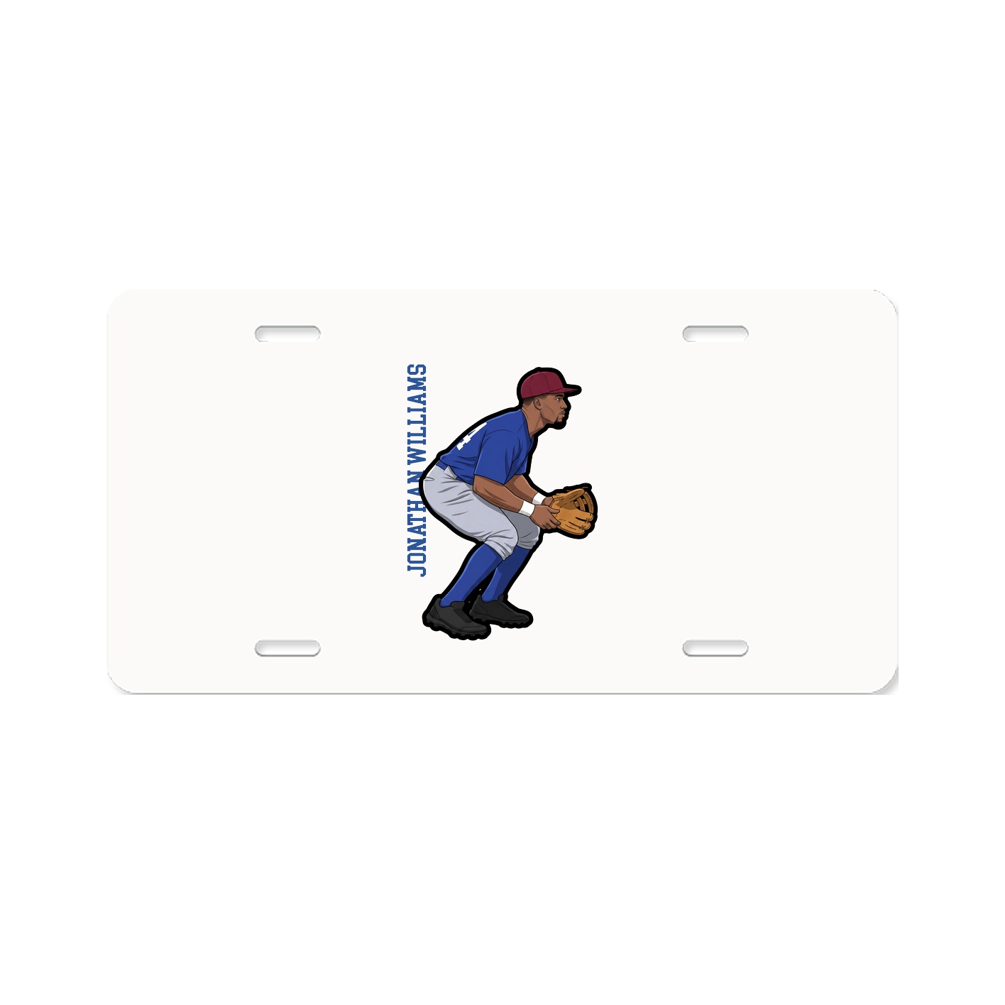 License Plate — Name Vertical in Classic