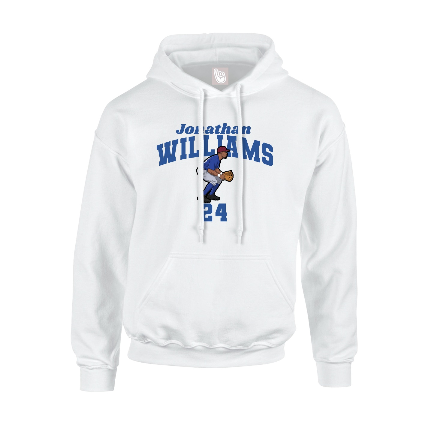Hoodie — Signature Arch in White
