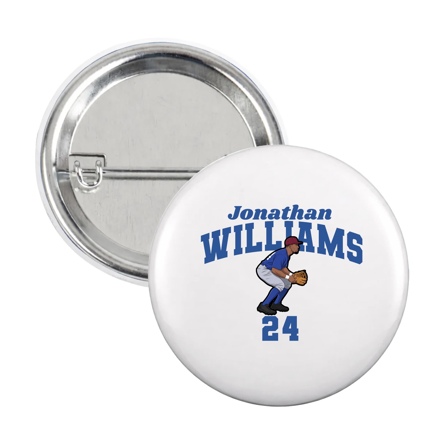 Game Day Button — Signature Arch in White