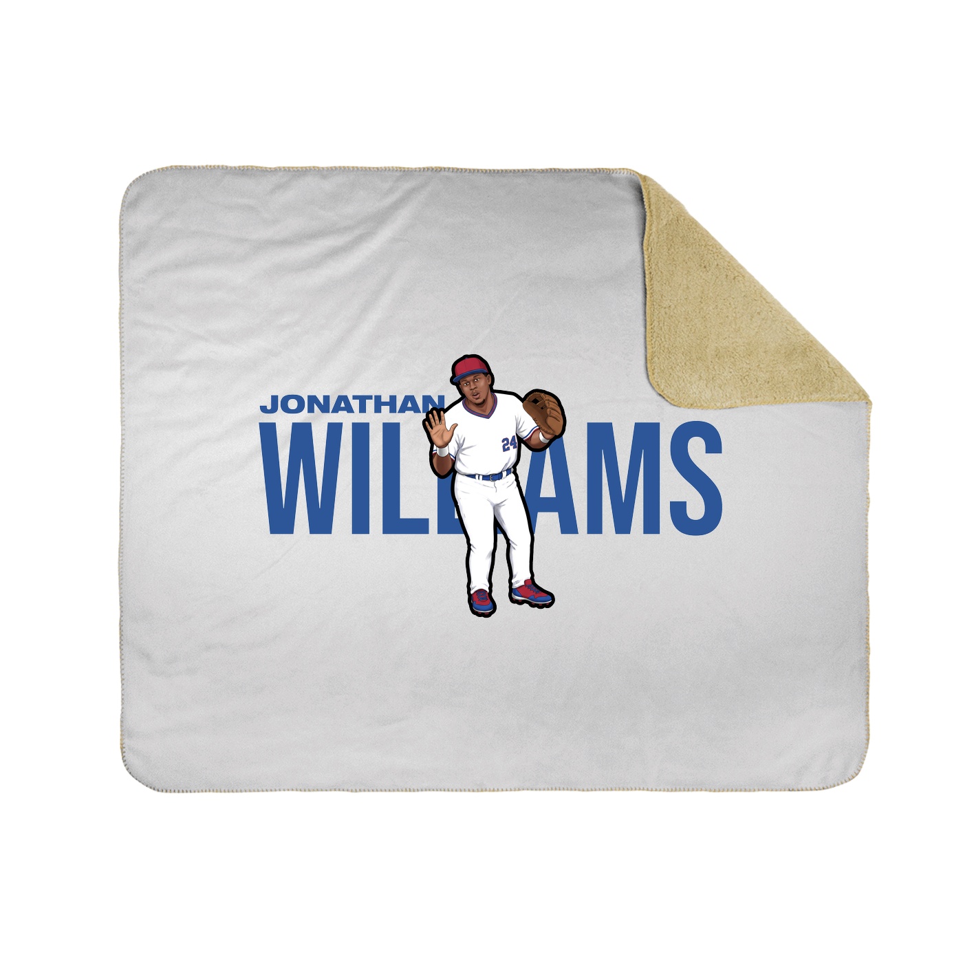 Throw Blanket — Player Name in White