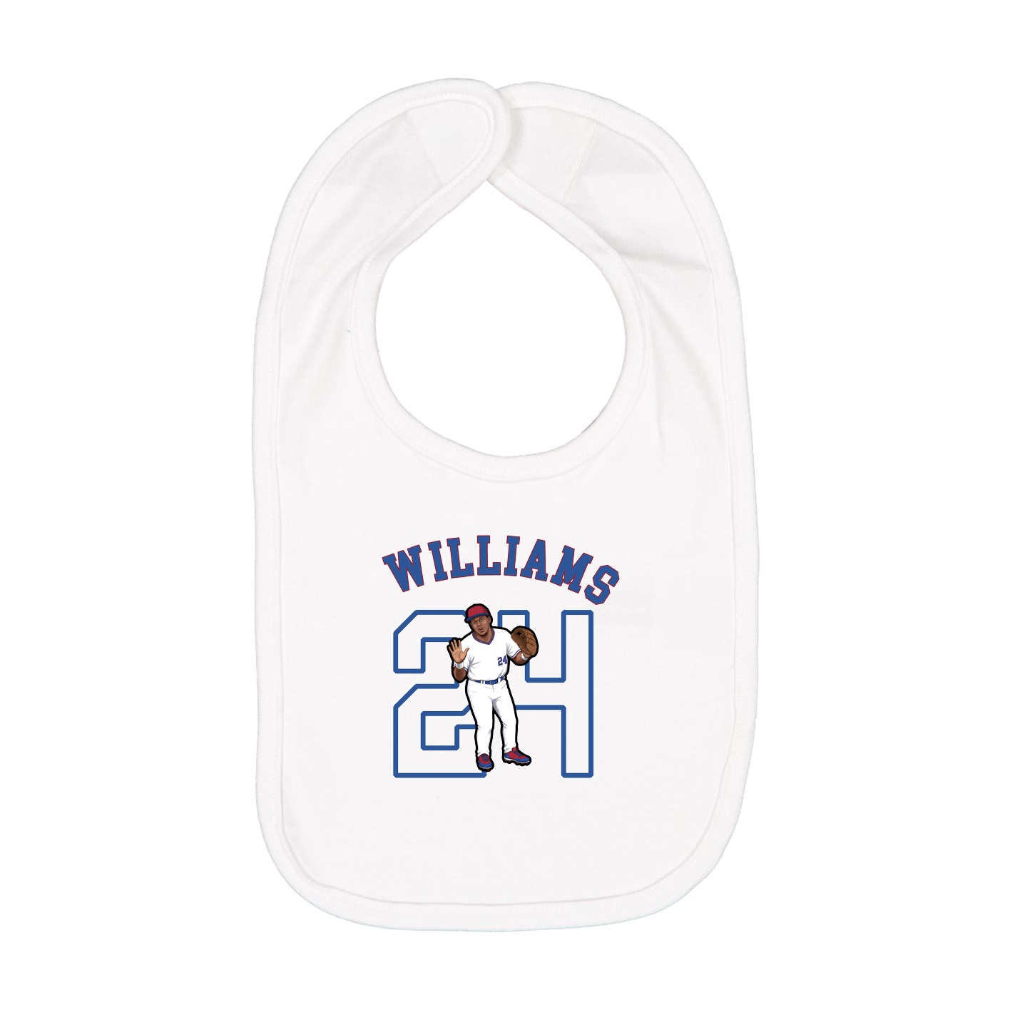 Infant Bib — Shirsey Arch in White