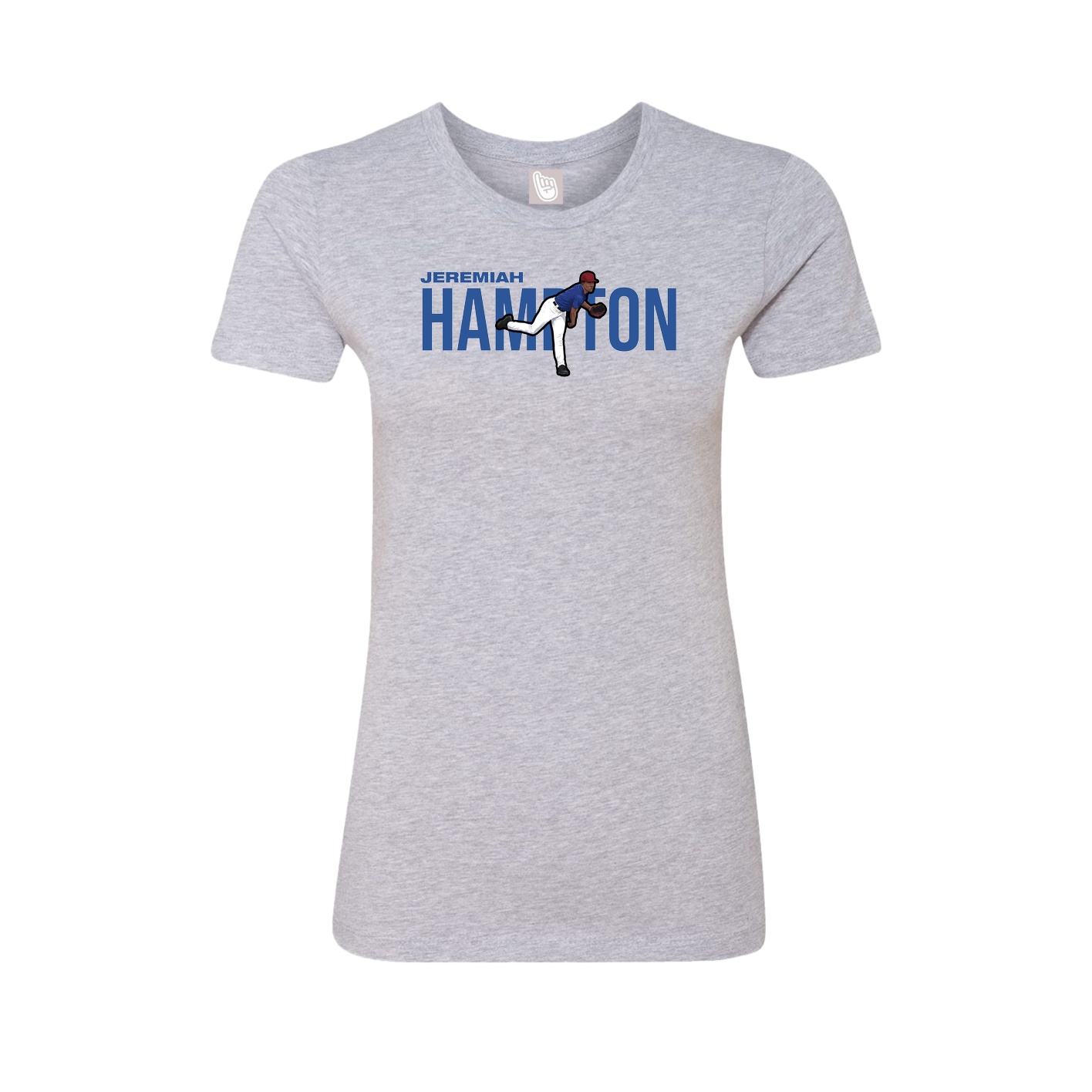Fitted Women's Tee — Player Name in Grey