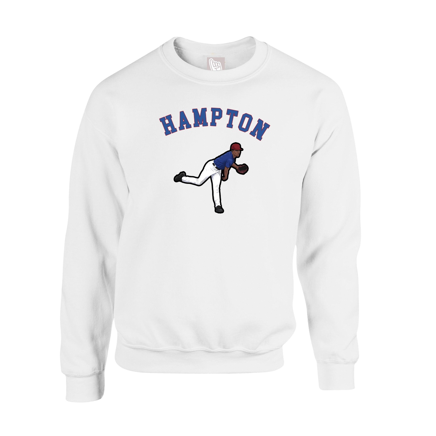 Fleece Crew — Shirsey Arch in White