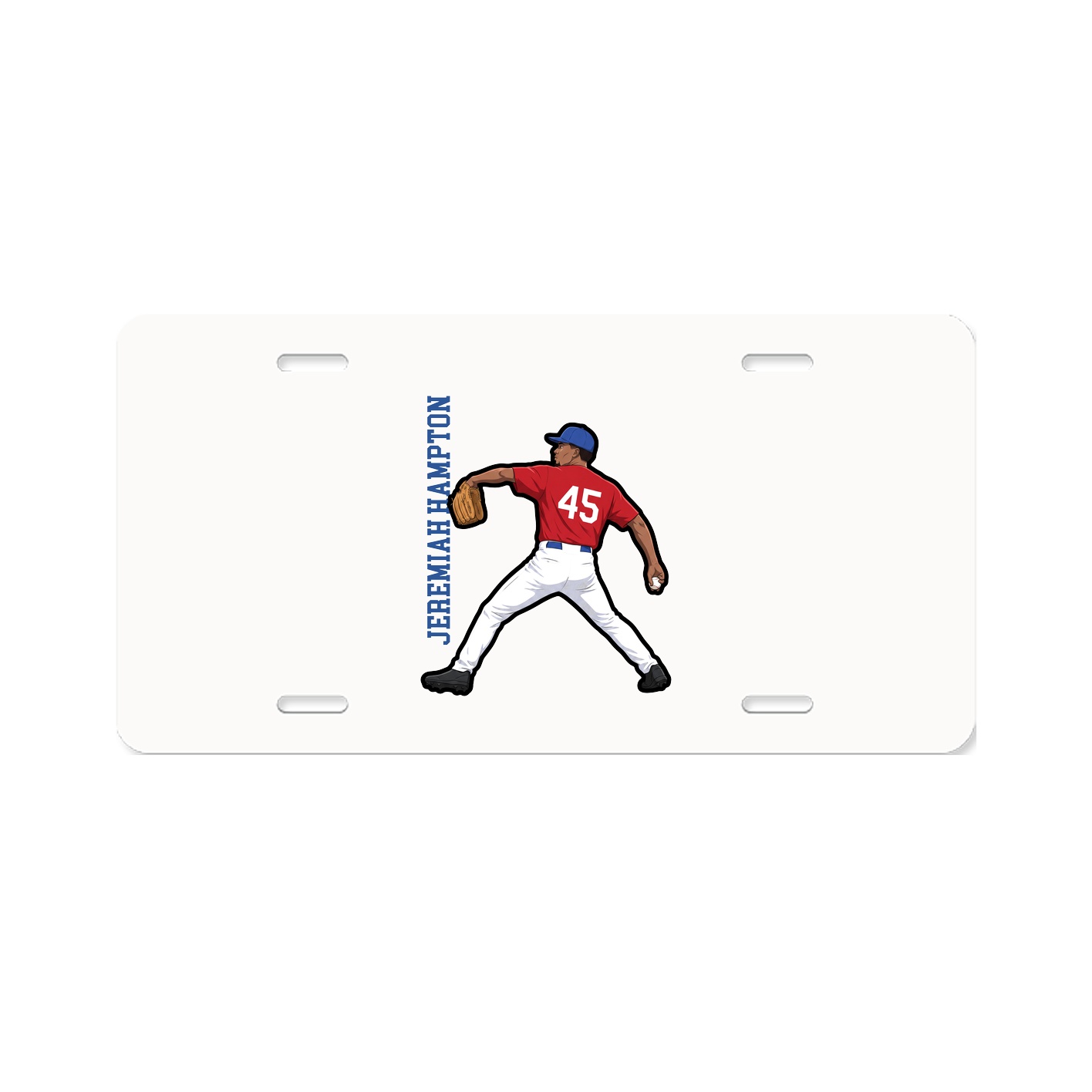 License Plate — Name Vertical in Classic