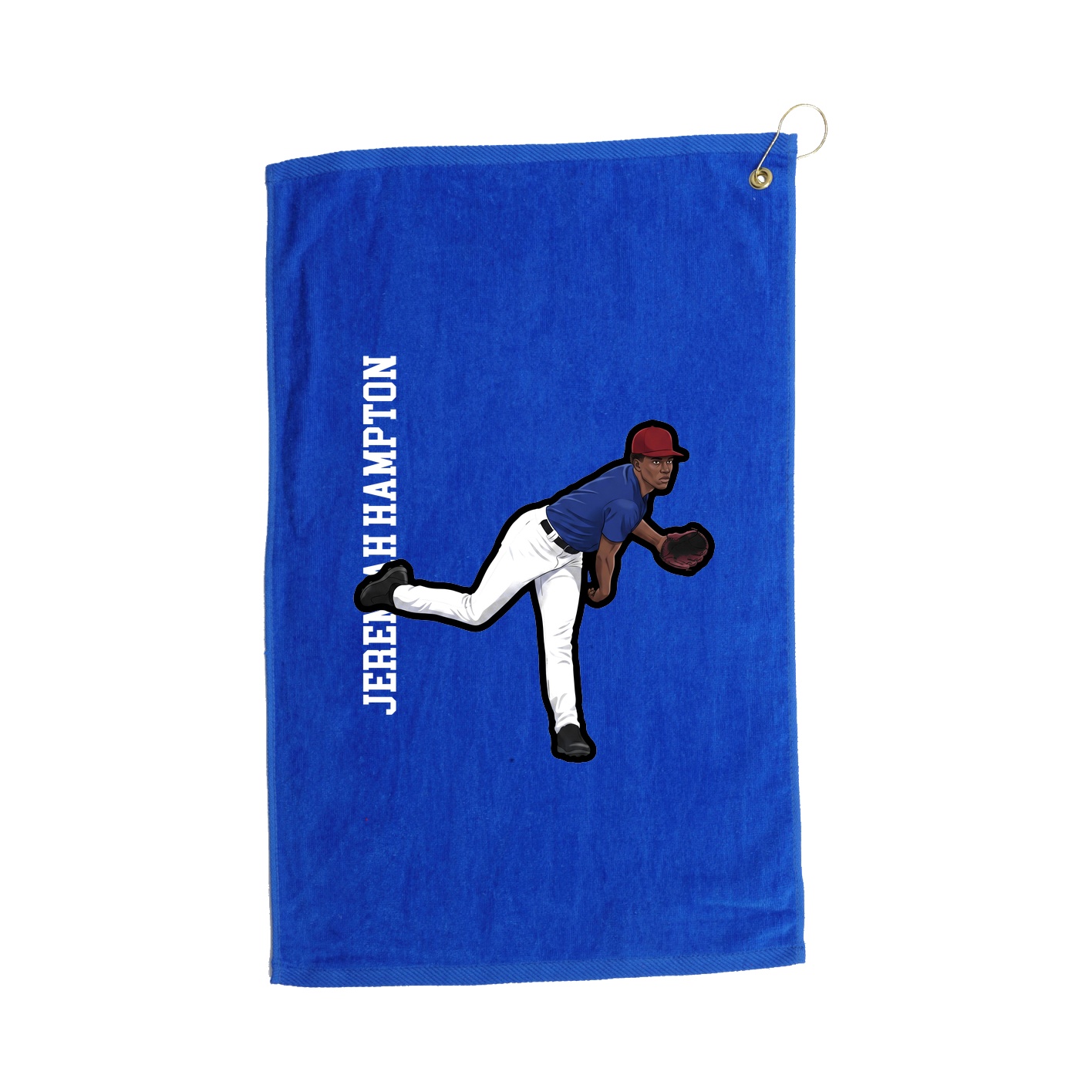 Golf Towel — Name Vertical in Royal