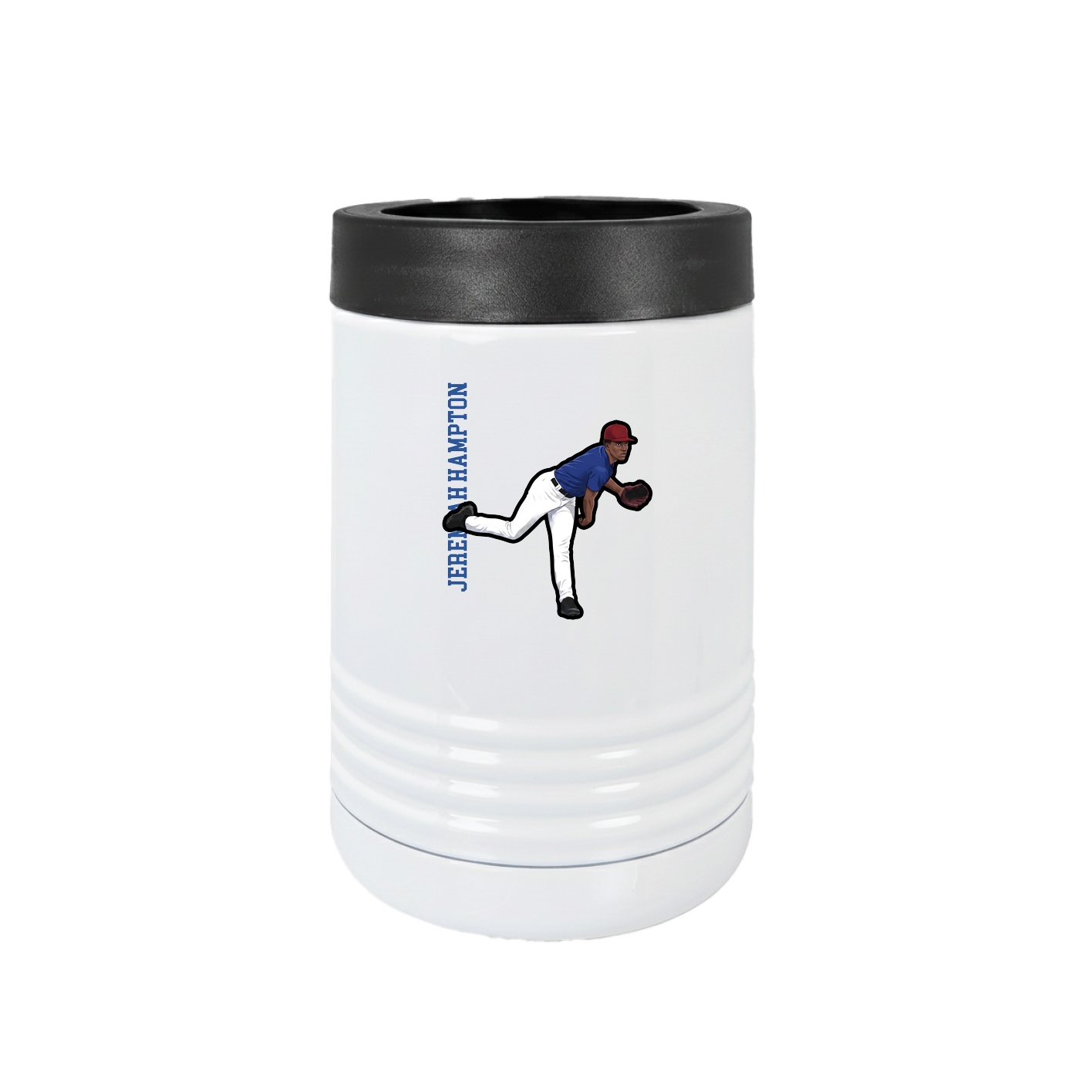 Beverage Holder — Name Vertical in White