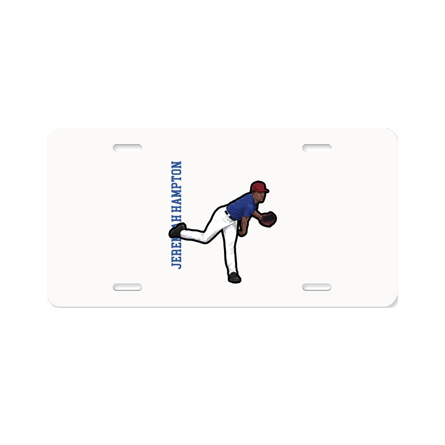 License Plate — Name Vertical in Classic