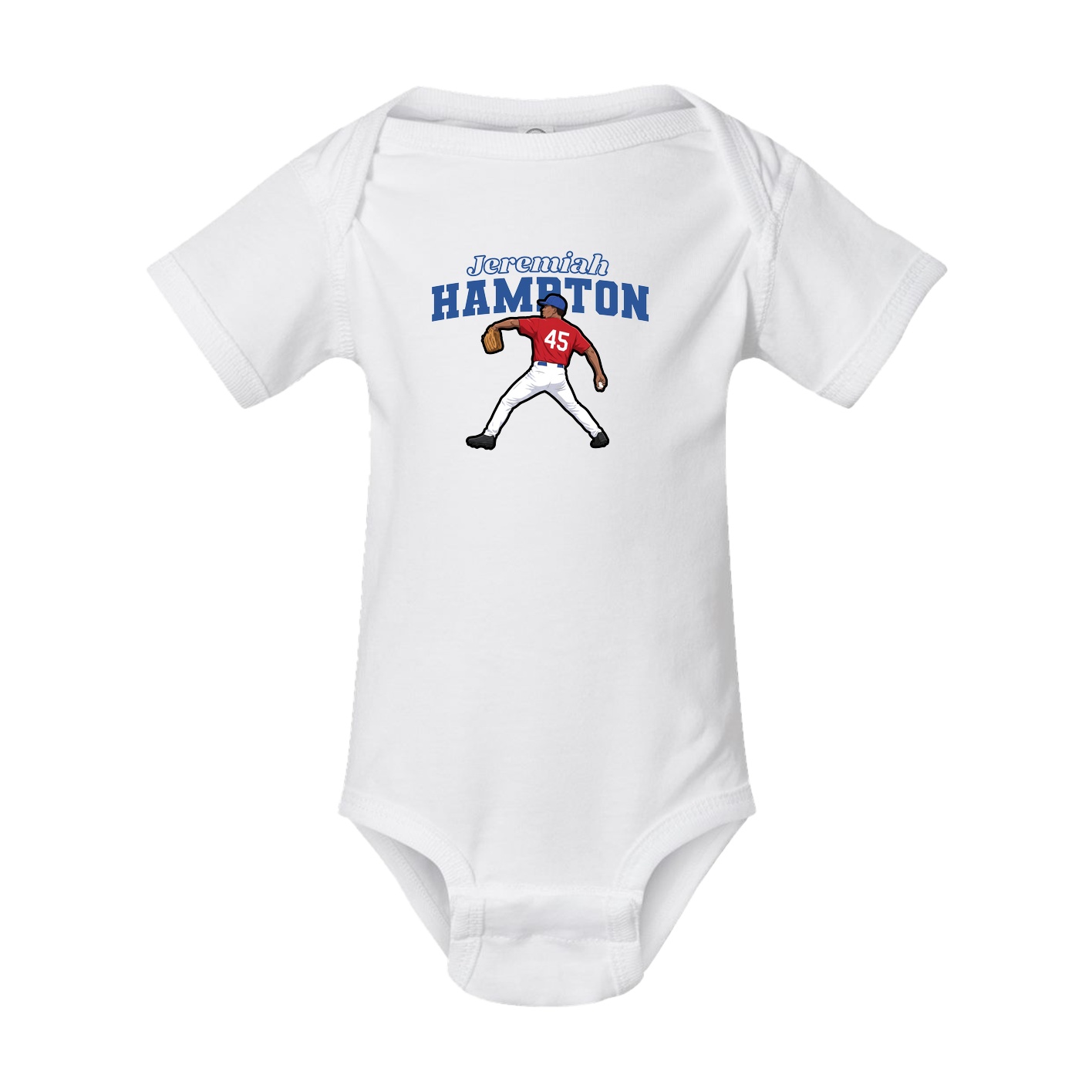 Baby Onesie — Name Arch in White