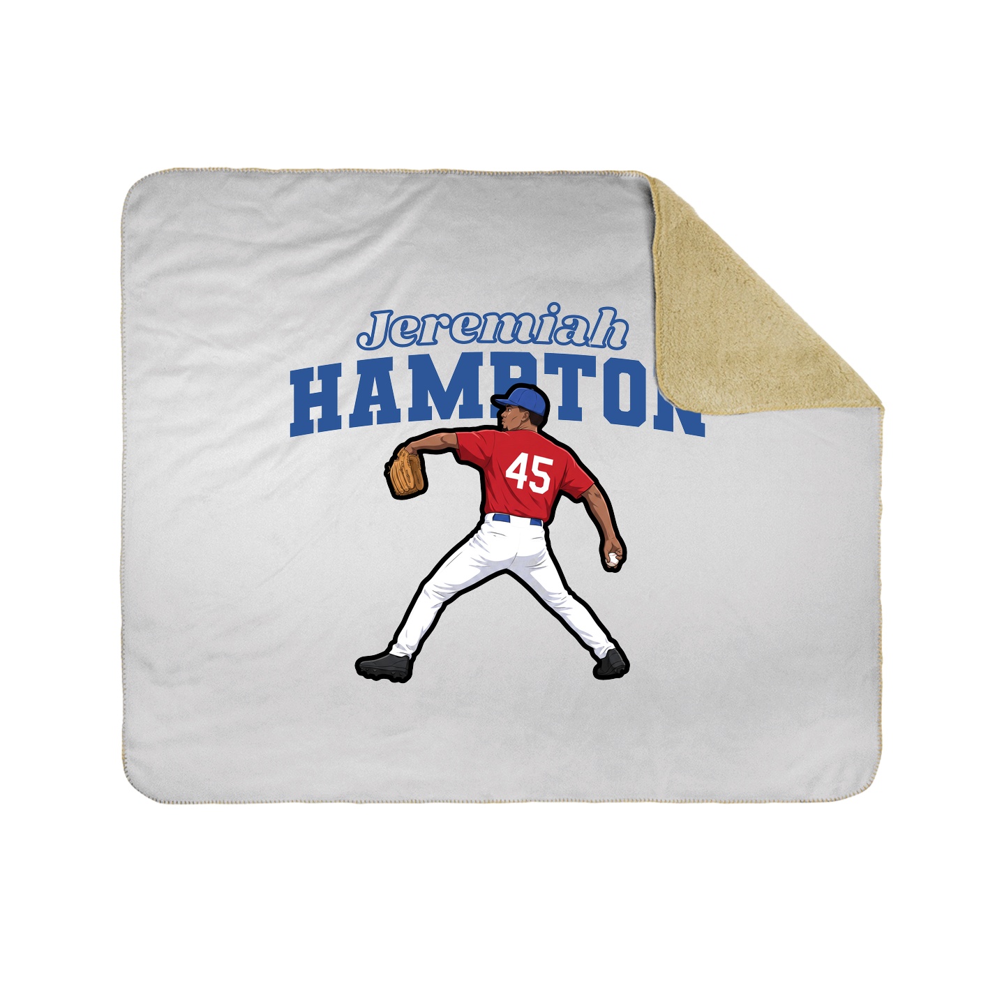 Throw Blanket — Name Arch in White