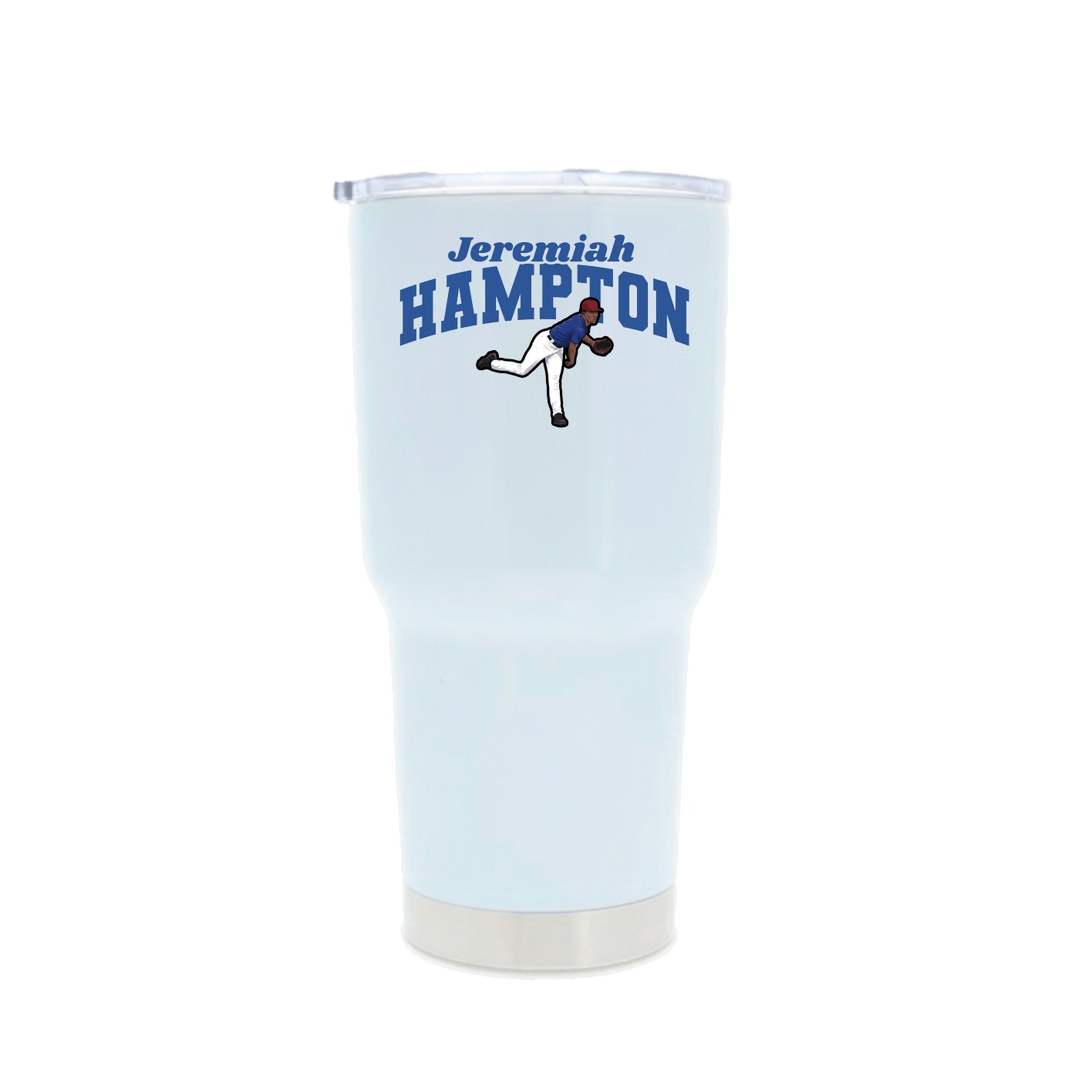 30oz Stainless Steel Tumbler — Signature Arch in White