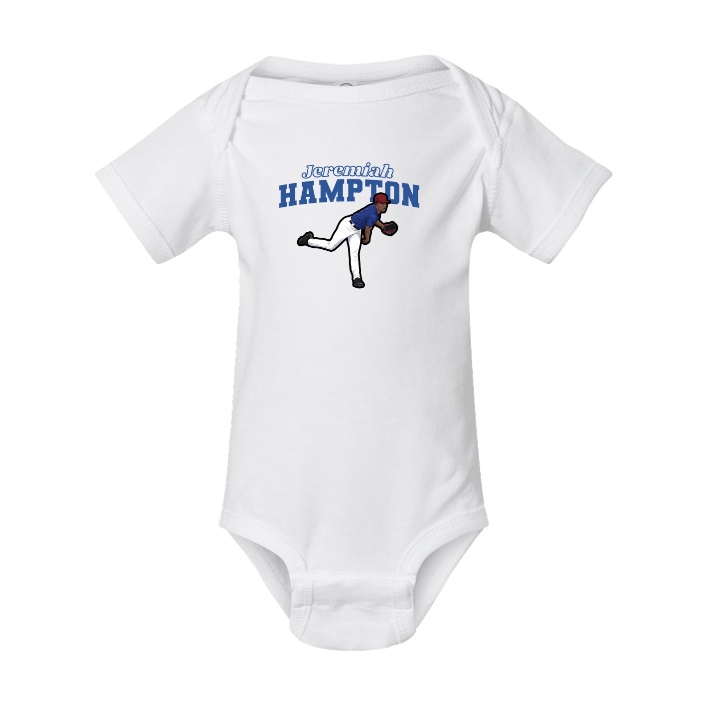 Baby Onesie — Name Arch in White