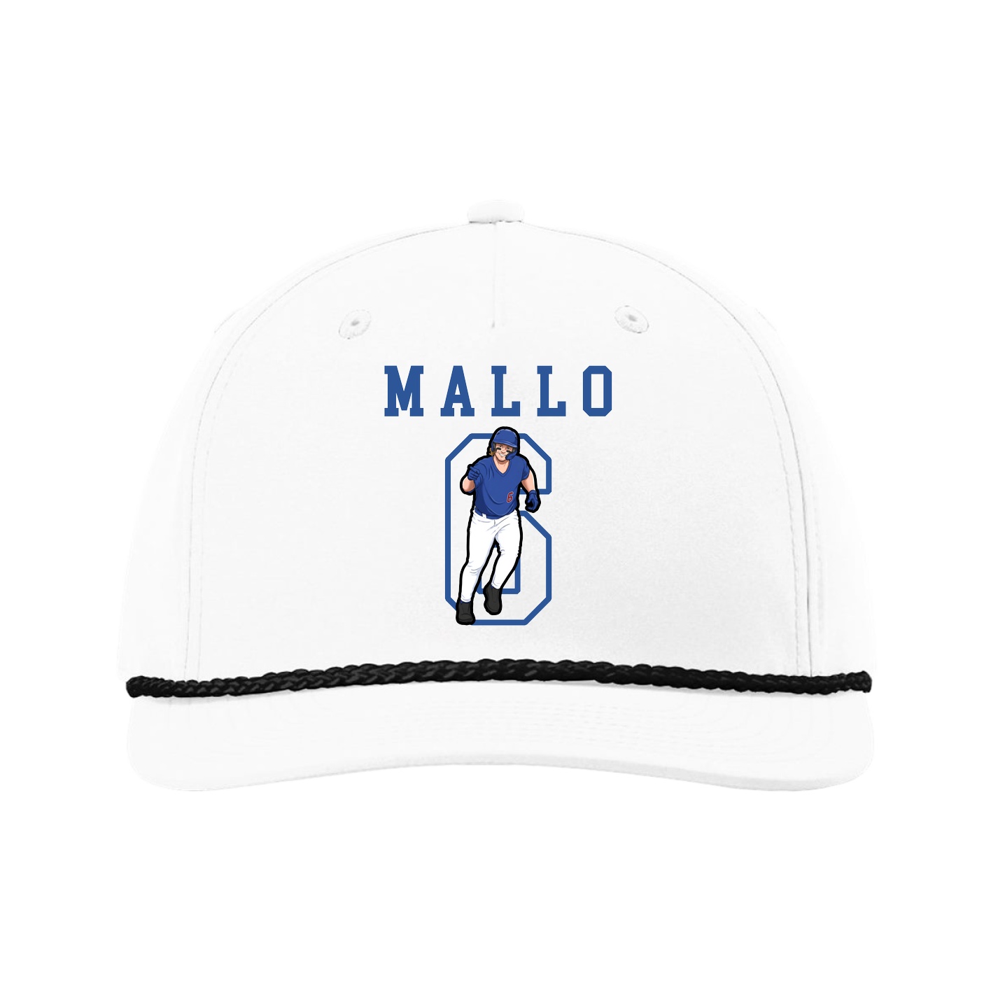 Five-Panel Classic Rope Cap — Shirsey in White