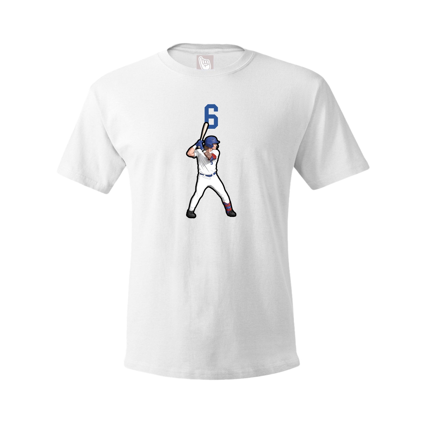Youth Tee — Number Top in White