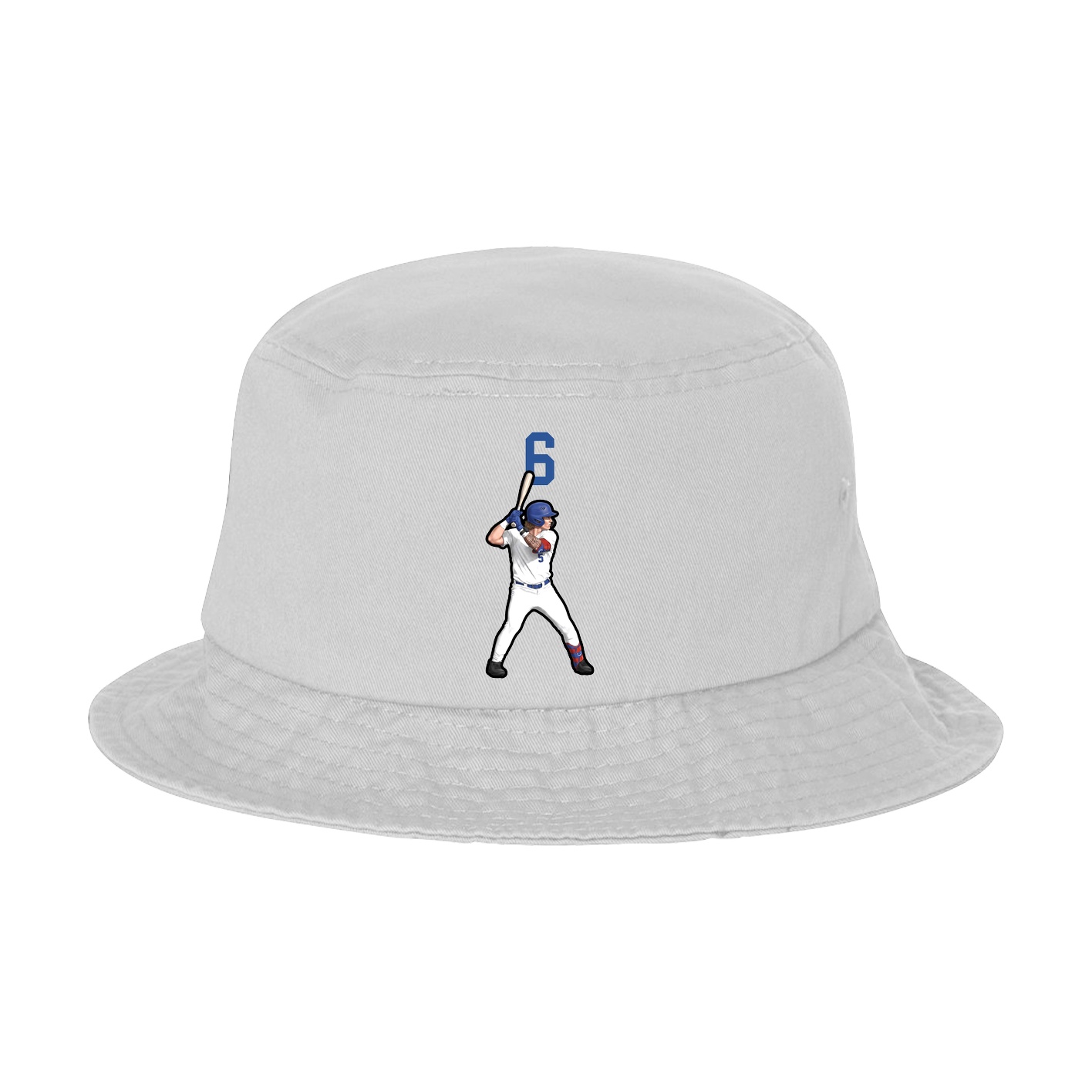 Bucket Cap — Number Top in White