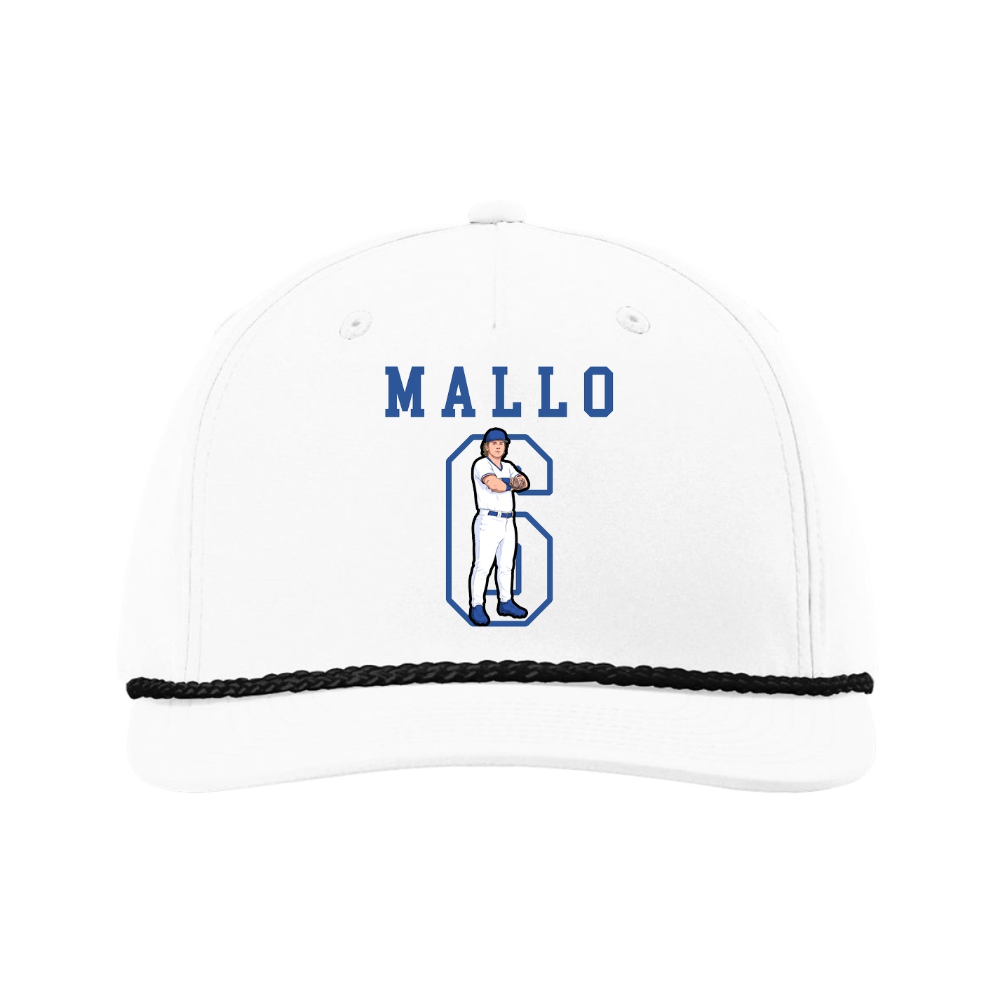 Five-Panel Classic Rope Cap — Shirsey in White
