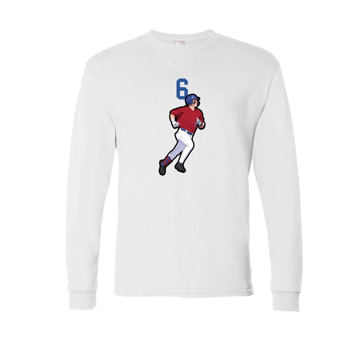 Long Sleeve Tee — Number Top in White